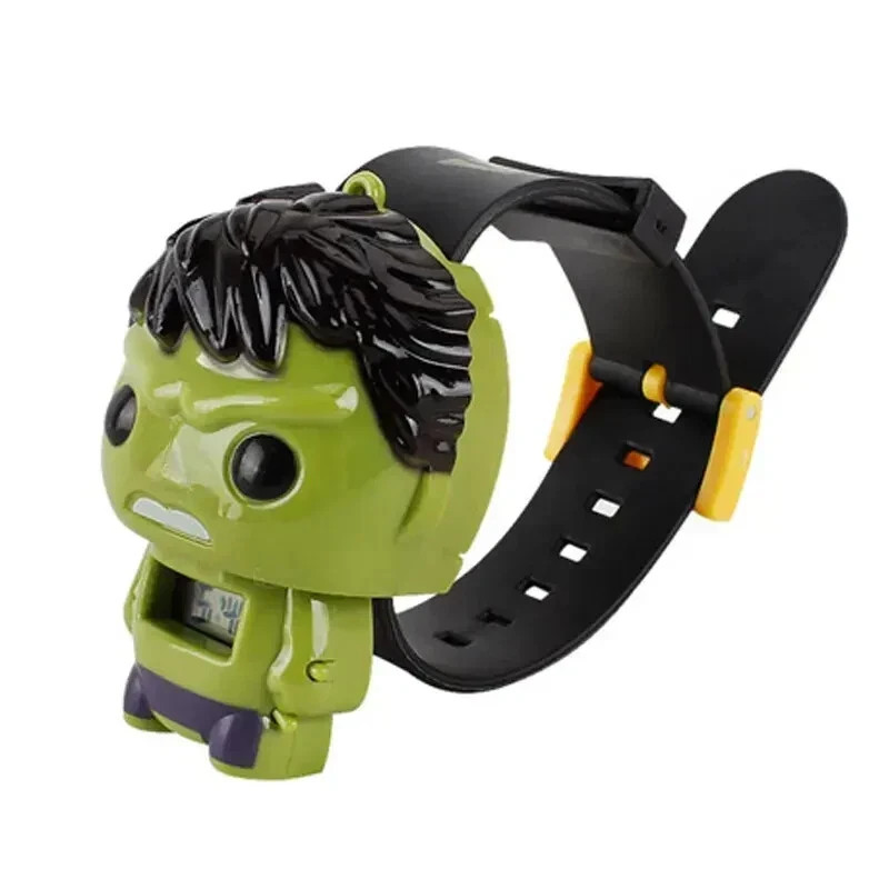 Superhero Comic Digital Wrist Watch Boys Girls Toy Gift Cartoon Adjustable 1pcs