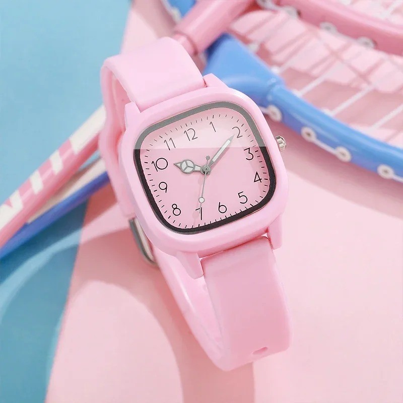 Stainless Steel Women Wristwatches Silicone Ladies Watches Quartz Watch Gif