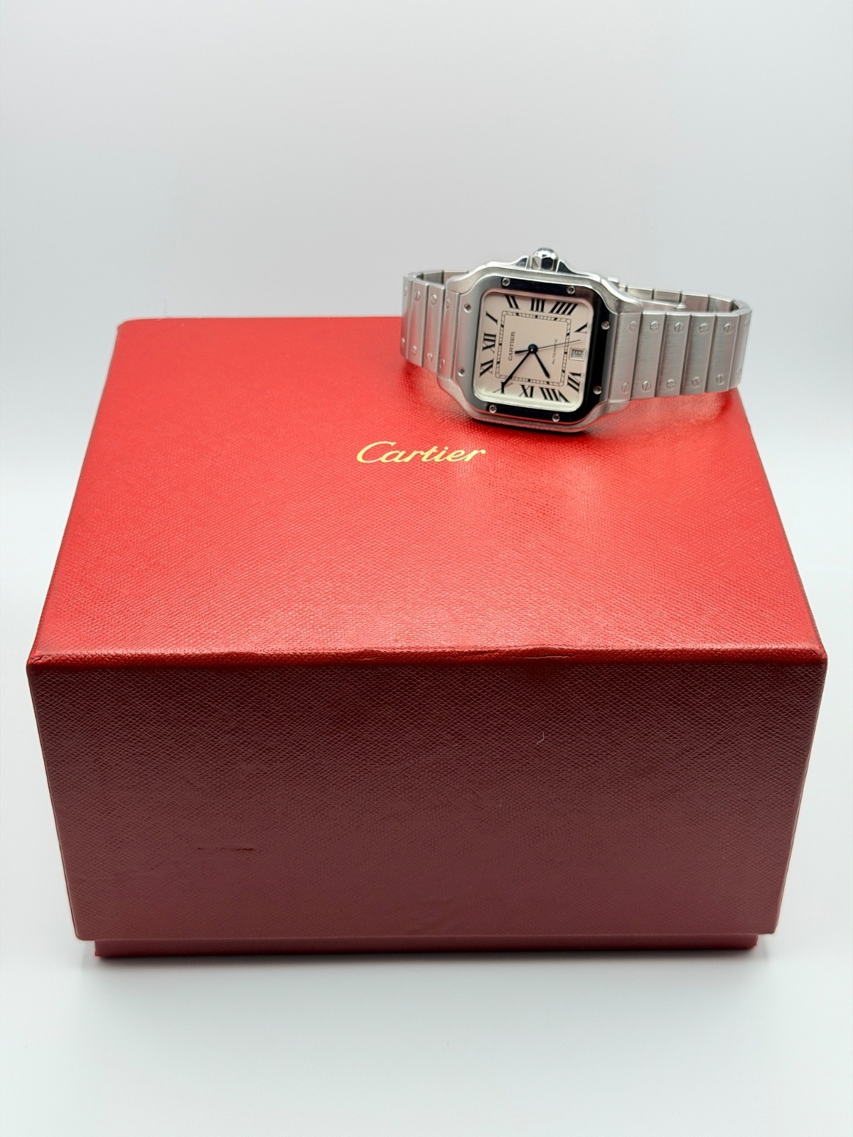 Santos de Cartier Large WSSA0018 | Full Set | 2 Extra Straps | Very Good