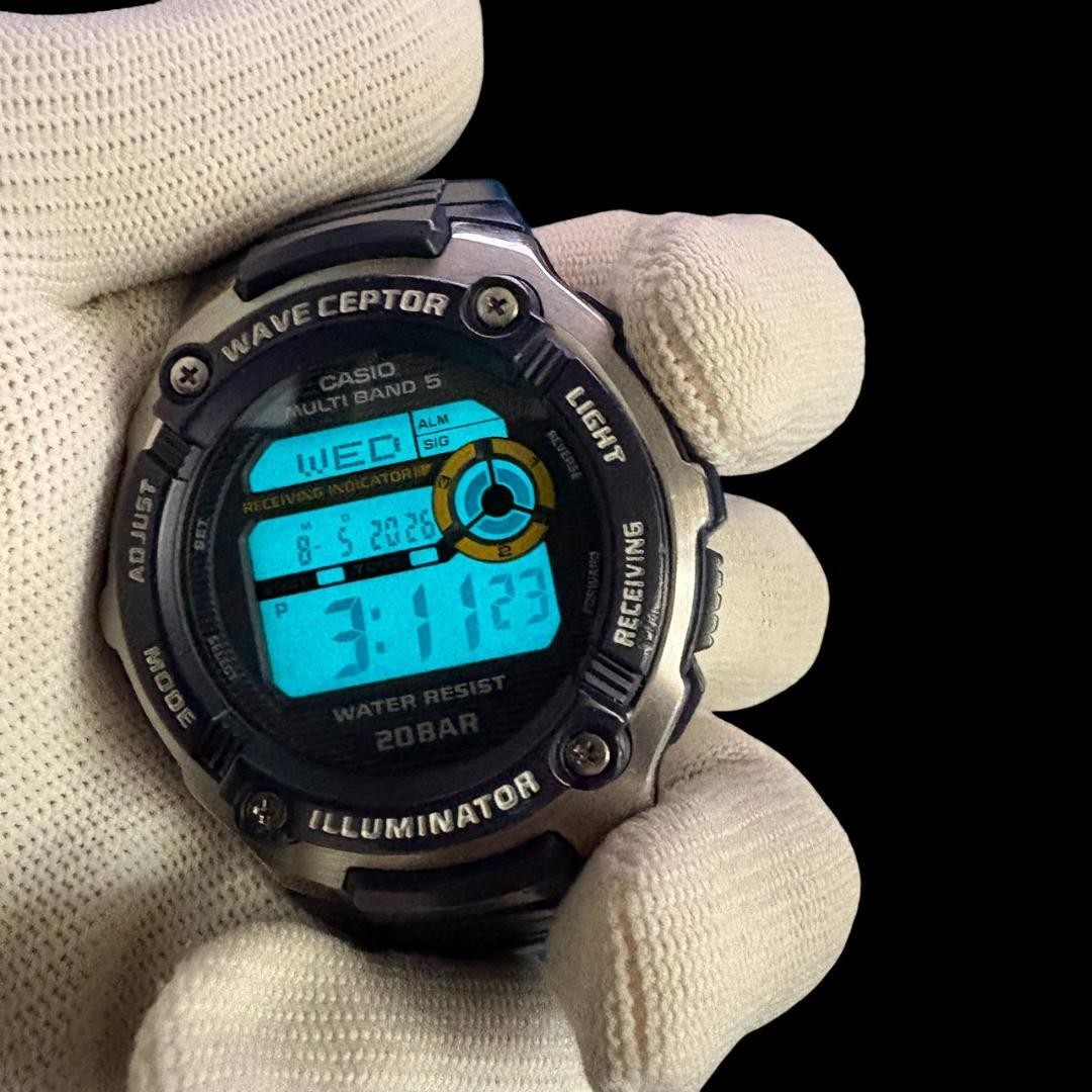 [Battery Replaced] CASIO WV-M200 Wave Ceptor Radio-Controlled Watch From Japan