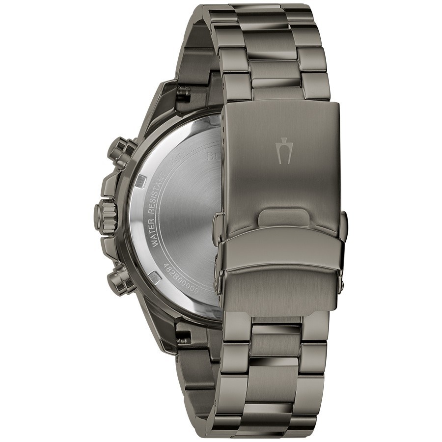 Bulova Men’s Sport Chronograph Quartz Gray Stainless Steel Watch 42MM 98A314