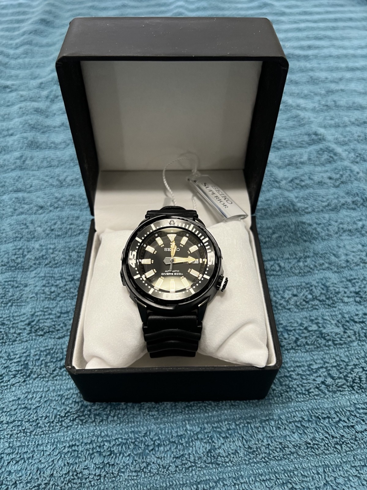 Seiko Automatic Men’s Black Dive Watch – Mint!
