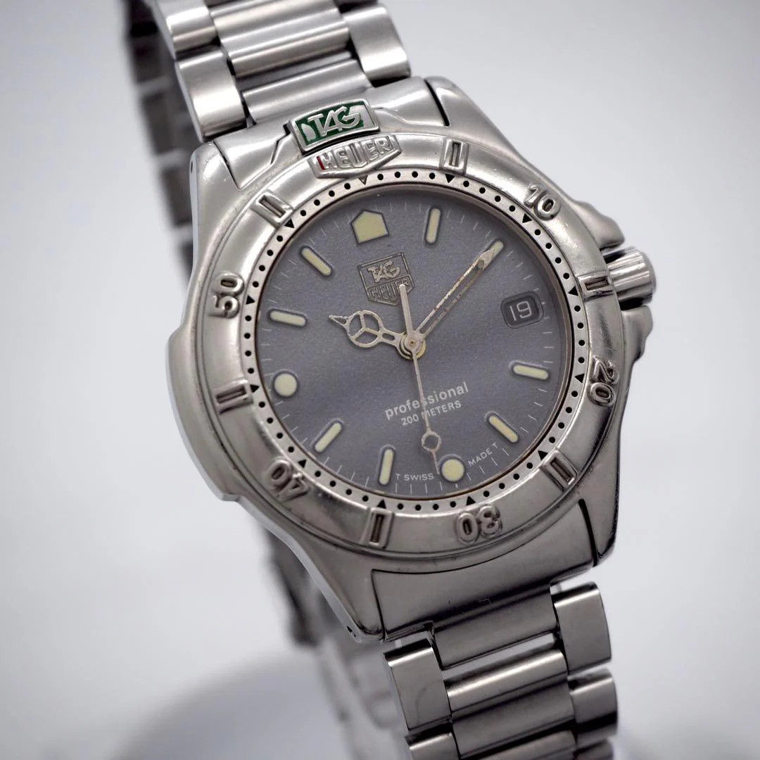 TAG HEUER 999.213A Professional 200 Diver Watch 35mm Gray Dial Silver