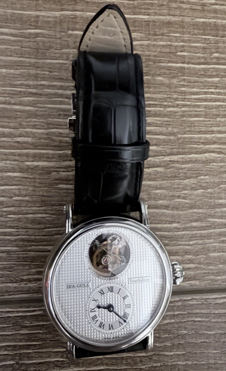 SEAGULL ST8103SA TOURBILLION MANUAL WIND WATCH 40 MM (100% ORIGINAL & V.GOOD)