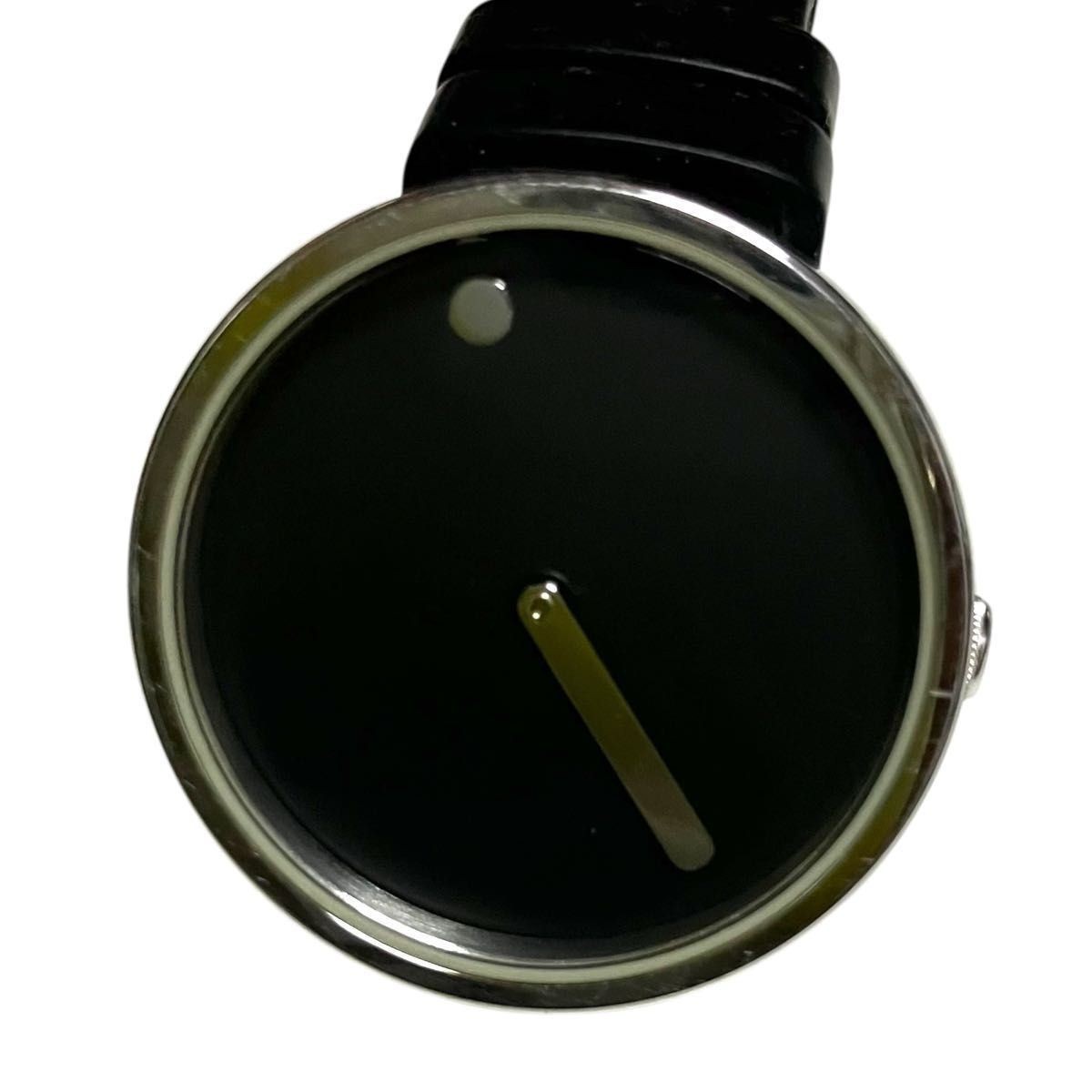 Excellent Condition PICTO Watch 30mm Silicone Belt Black Working Confirmed No Ba