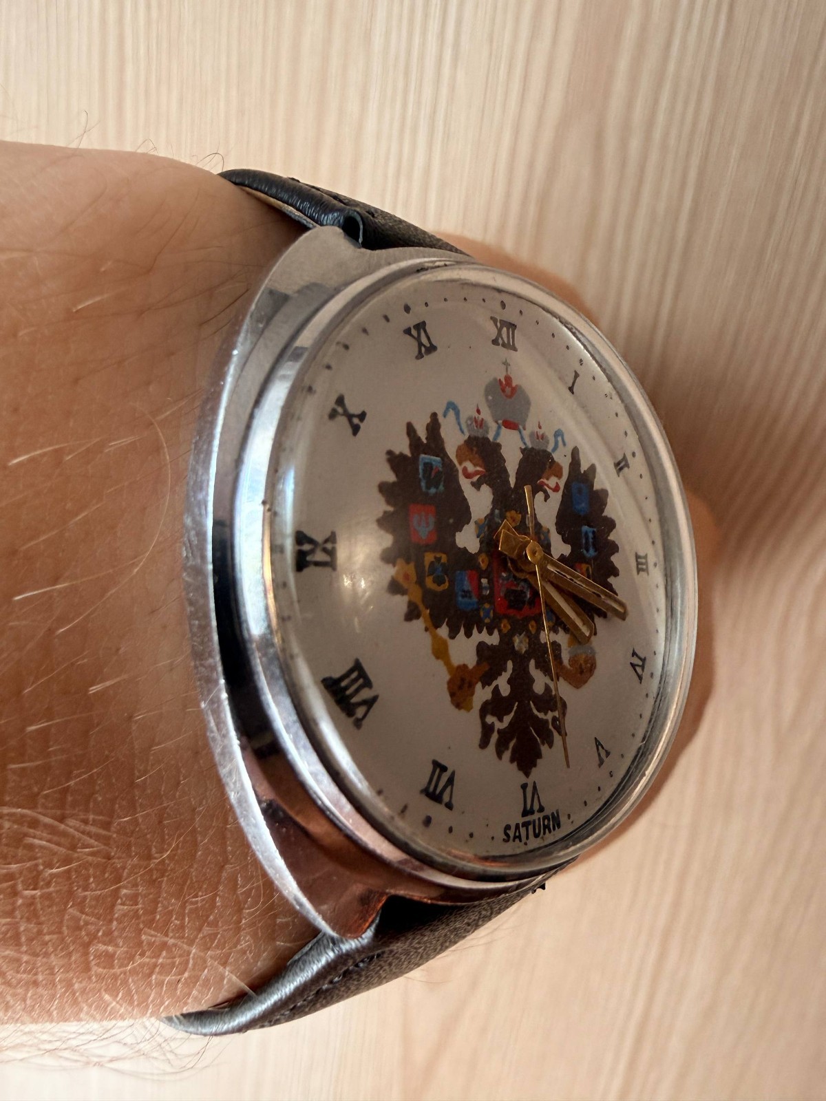RARE/SERVICDE Vintage USSR Saturn Imperial Eagle Raketa 2609 19 Mechanical Watch