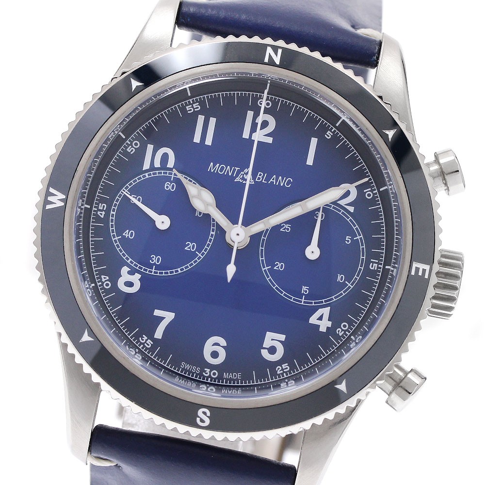 MONTBLANC 1858 Automatic chronograph 126912 Blue Dial Men’s Watch_937472