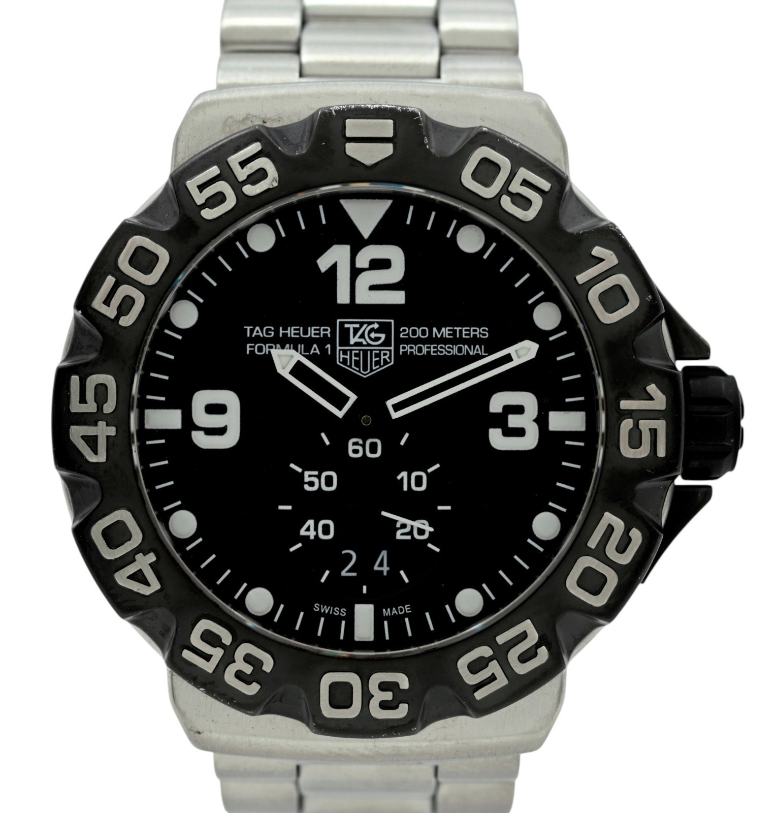 Tag Heuer 44mm Men’s Formula 1 Black Dial Swiss Quartz Dive Watch! Ref: WAH1010!