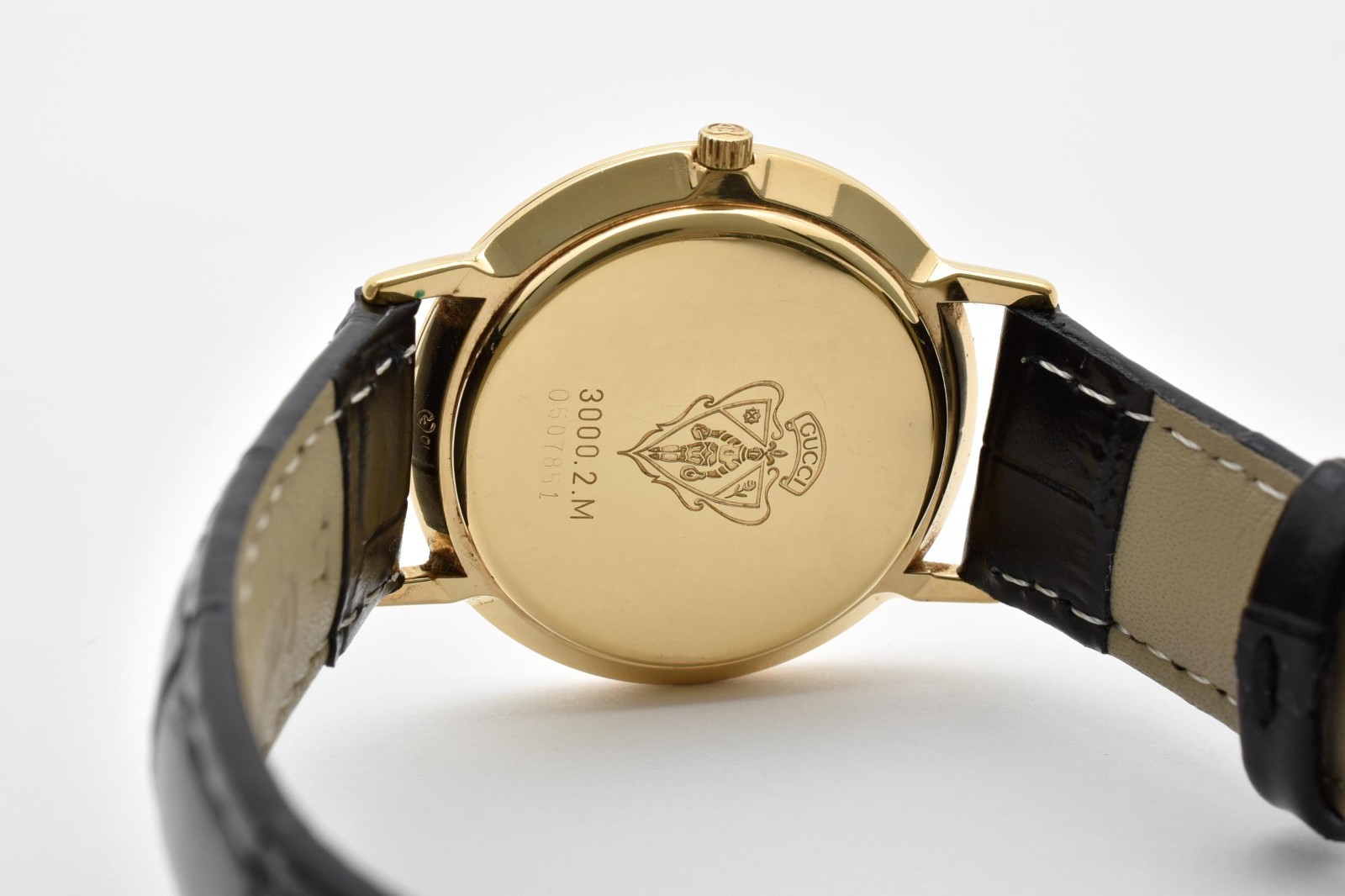 [Near MINT] Gucci 3000.2.M Vintage Gold Plated Quartz Men’s Watch From JAPAN