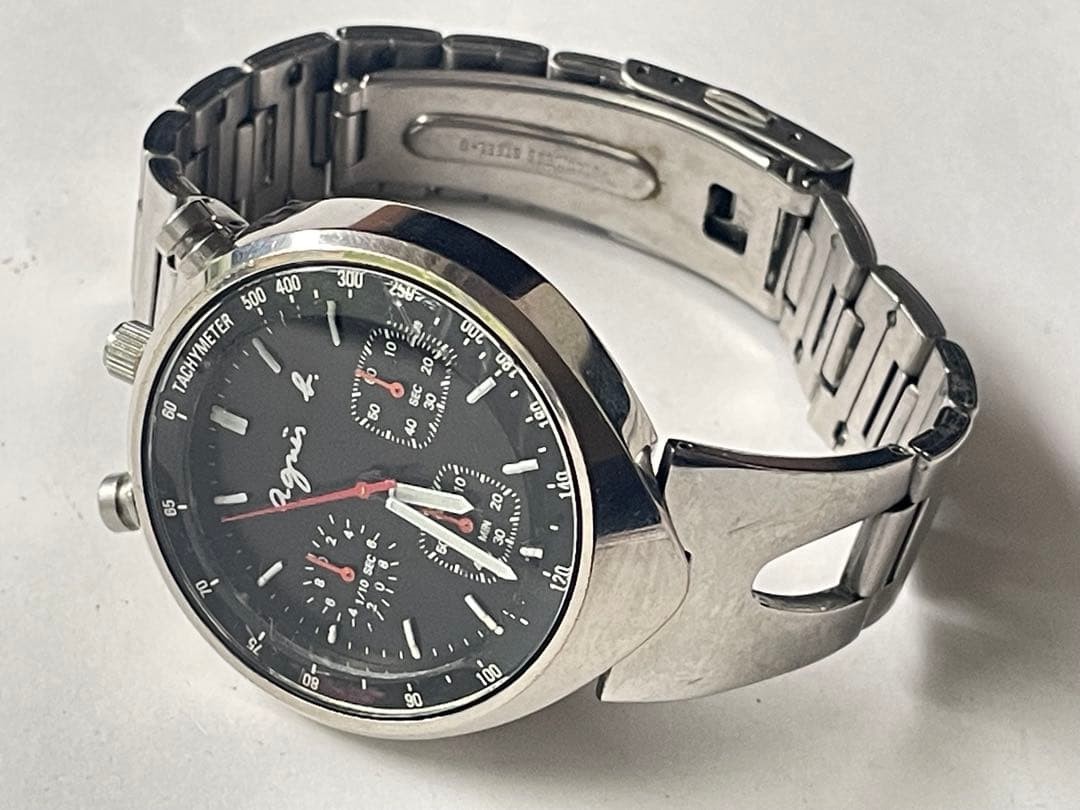 SEIKO AGNIS B Chronograph V655-7010 Men’s Watch 37mm Wrist 18cm