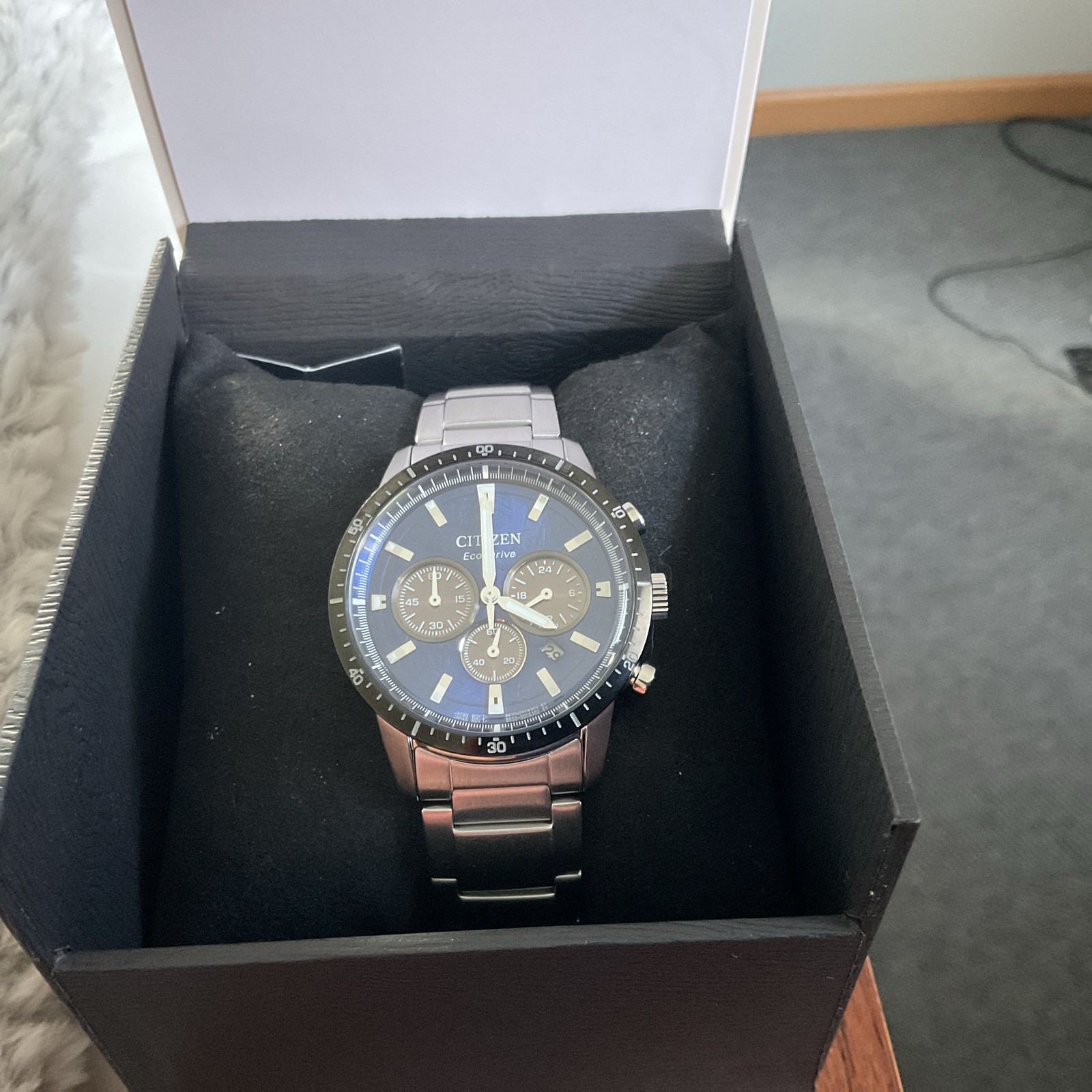 Citizen CA4624-56L Men’s Watch Eco-Drive Chrono Modern 39.5mm 10ATM Blue Face