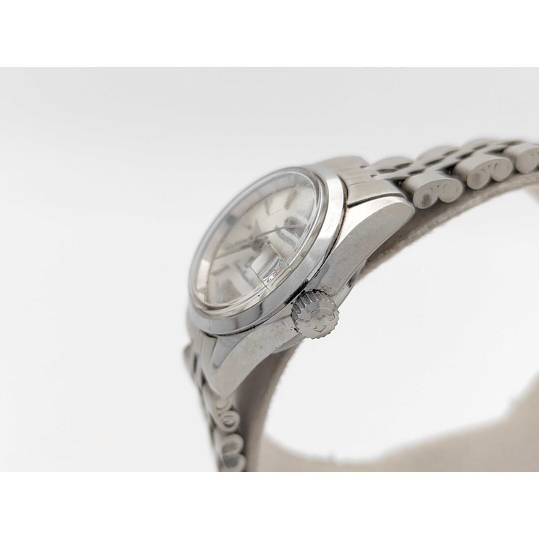 Rado Green Horse 759-1 Ladies Automatic Date Watch Silver Vintage Japan