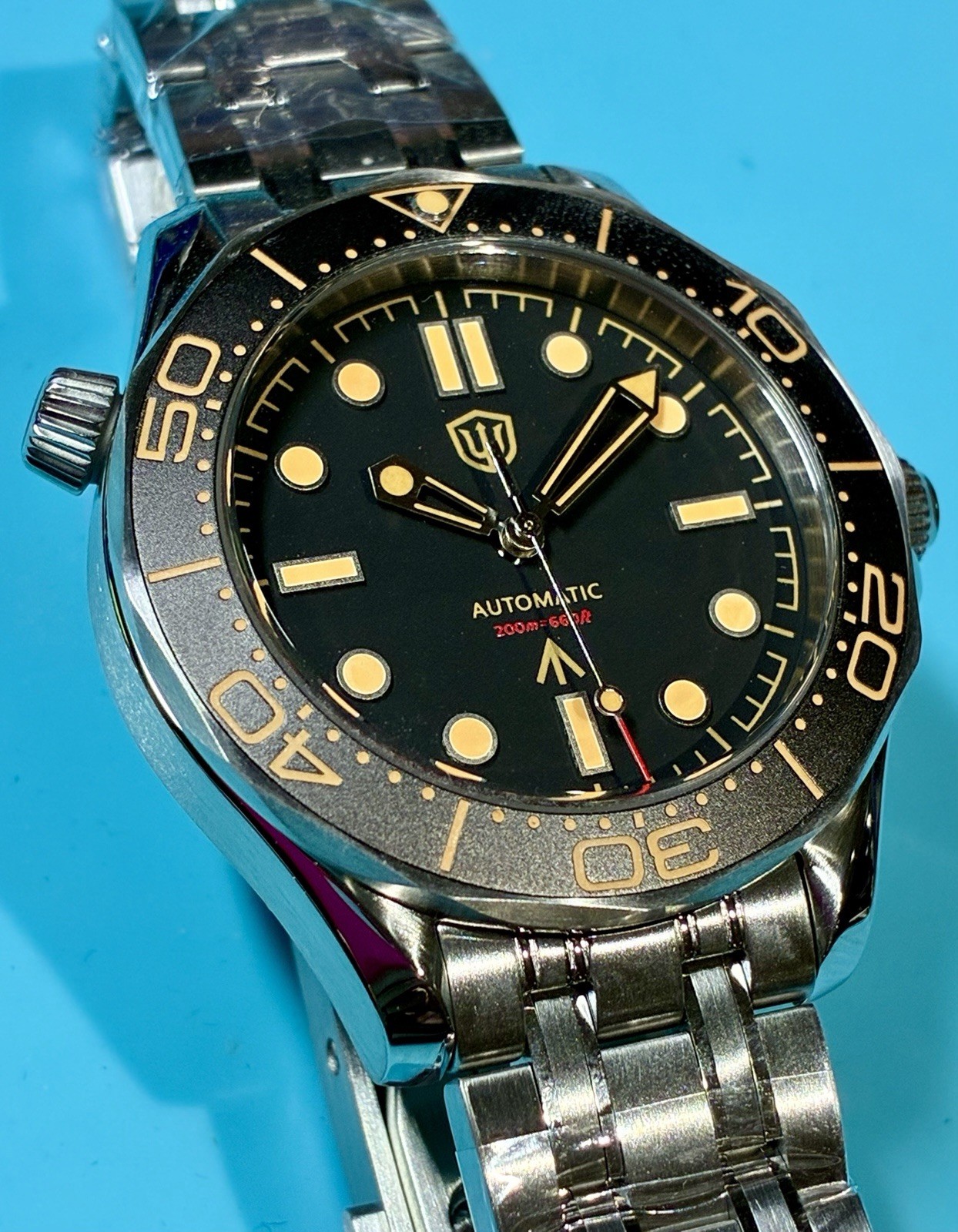 WATCHDIVES 007 39MM DIVE WATCH NO TIME TO DIE AUTO STAINLESS SAPPHIRE PATINA NEW