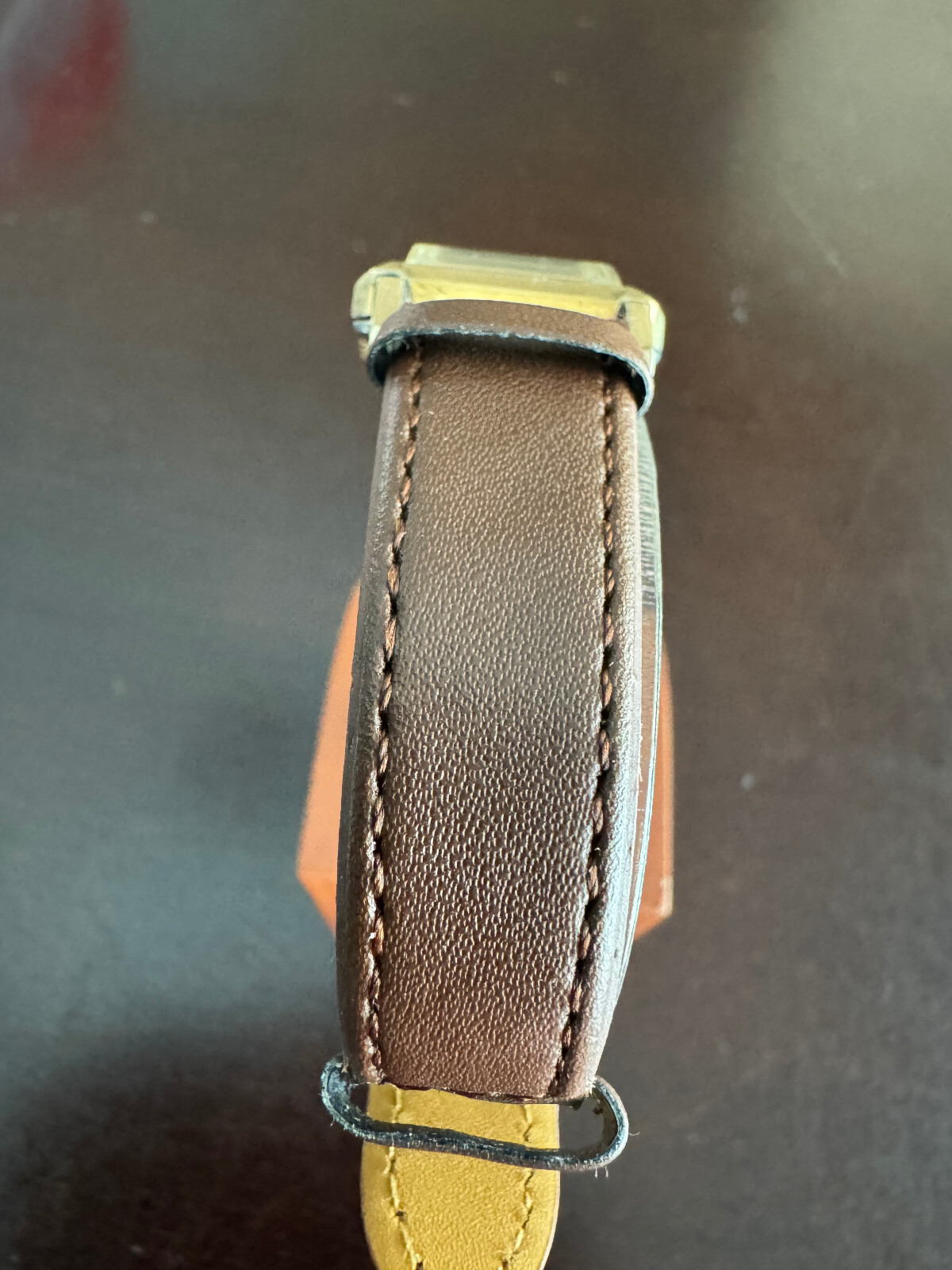VINTAGE UNISEX CHALET FAUX DIAMOND AND RUBY DIAL WRIST WATCH, KEEPING TIME