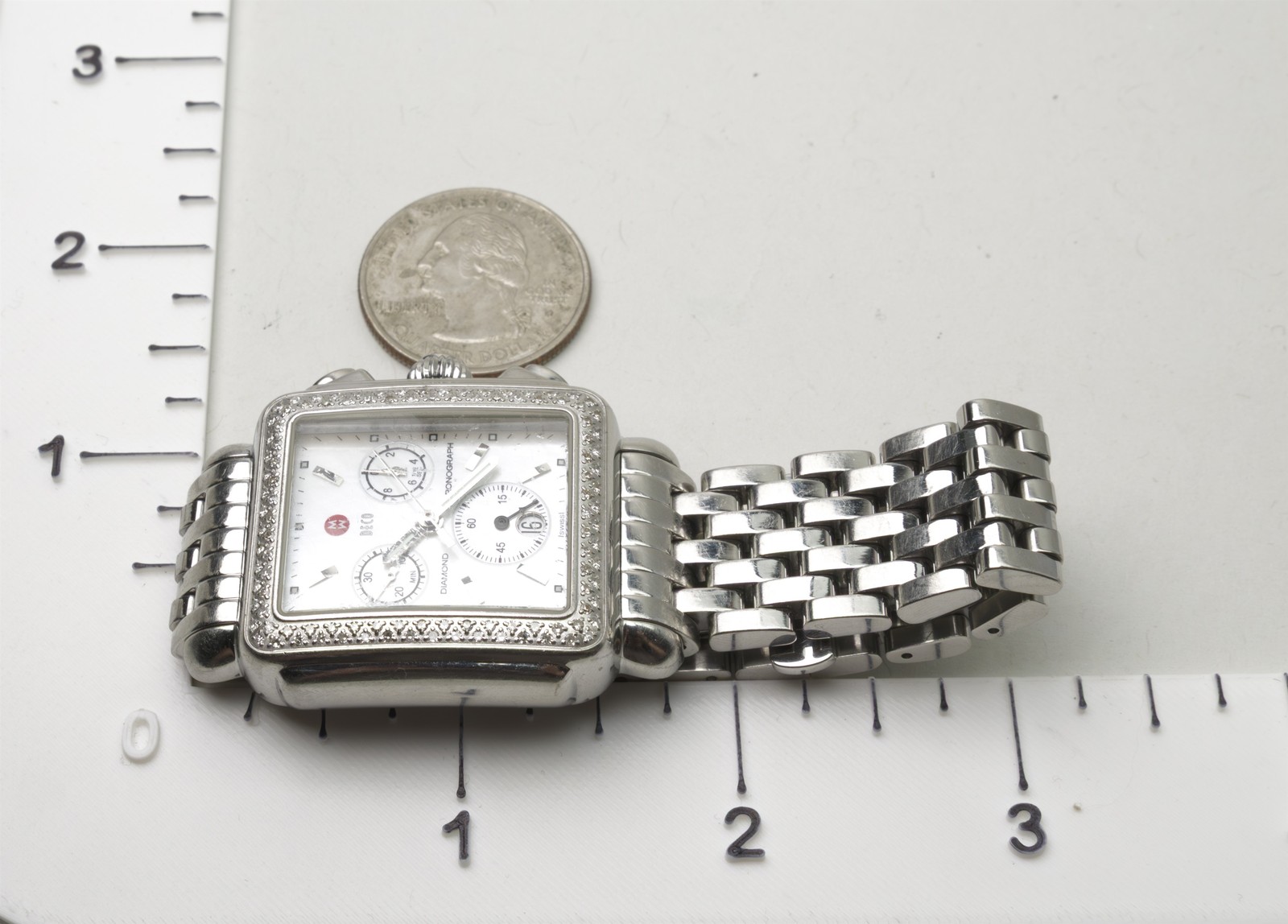 Parts/Repair Small Michele Deco Diamond Bezel Ladies Watch Chronograph