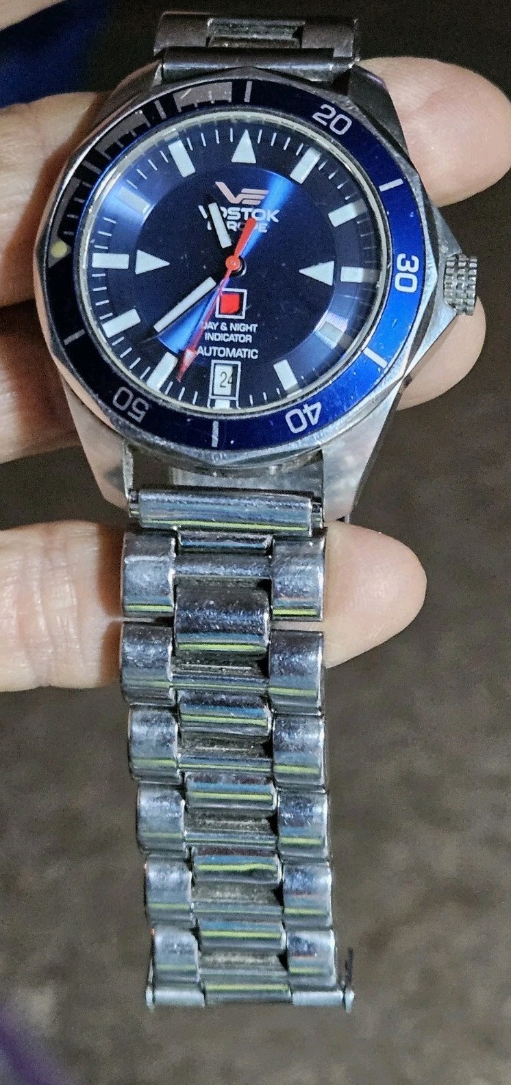 WORKING! Vostok Europe K3 Submarine Automatic Limited Edition 3000 WATCH BLUE