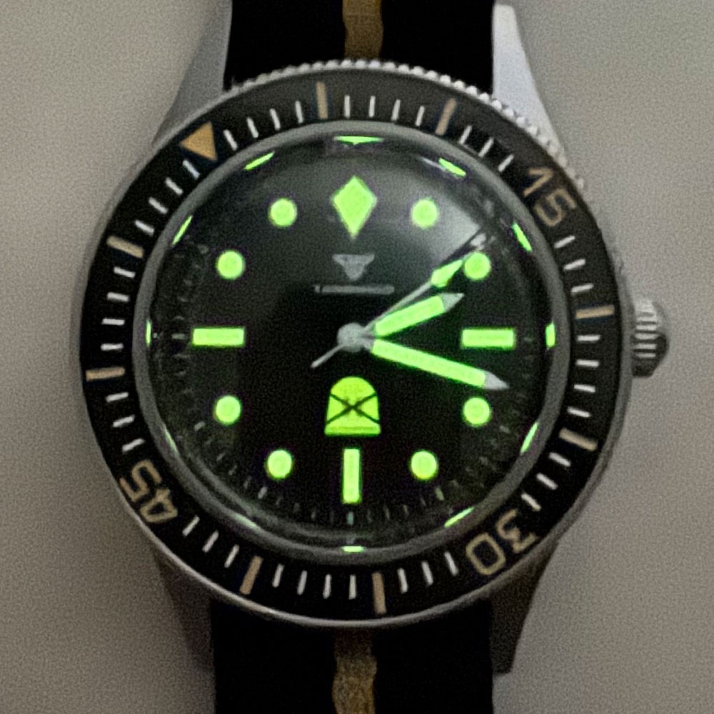 Tandorio 40mm Retro Domed Sapphire Lume Automatic Japan NH35 Men Watch 20ATM