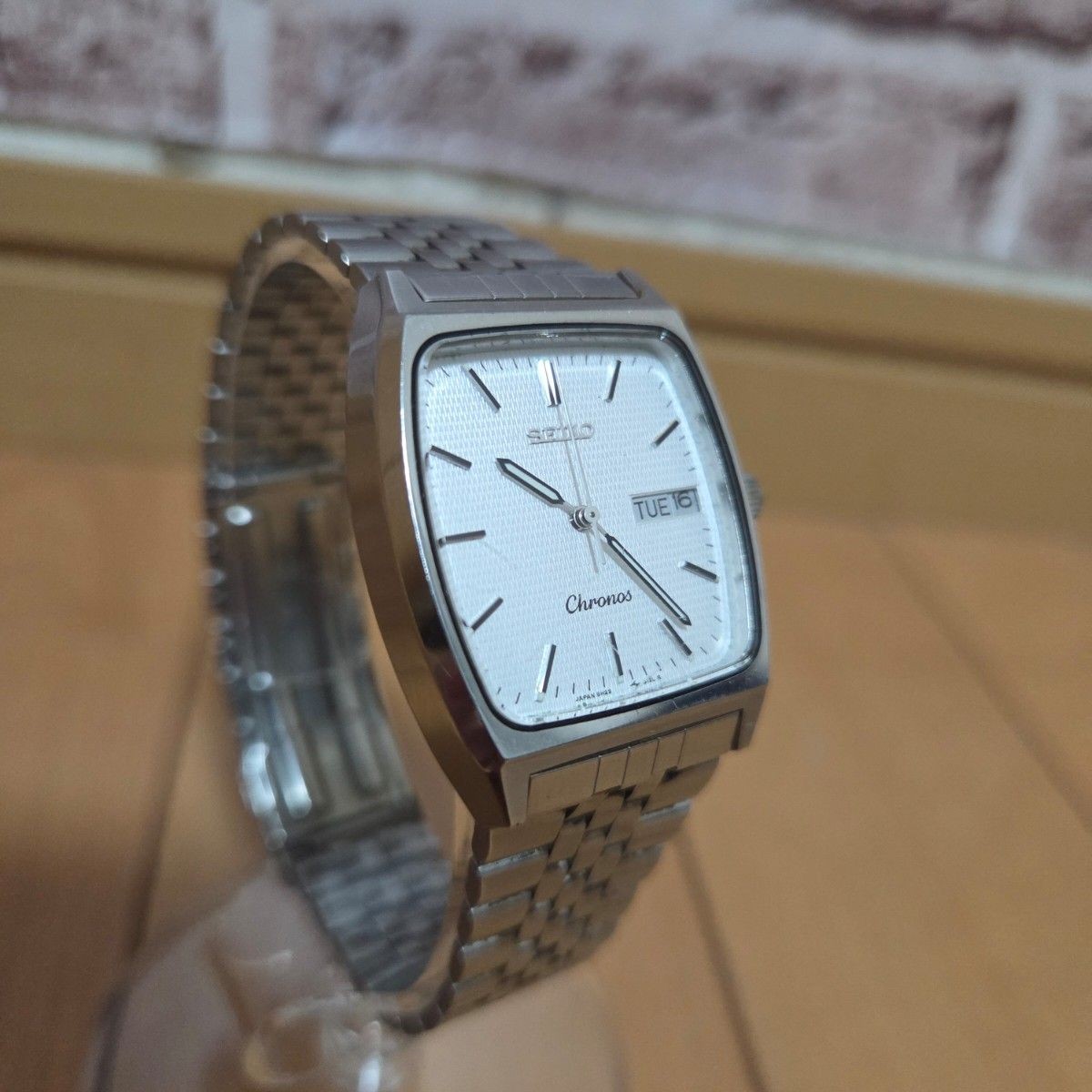 New Battery SEIKO Chronos Day Date Silver 5H23 5110