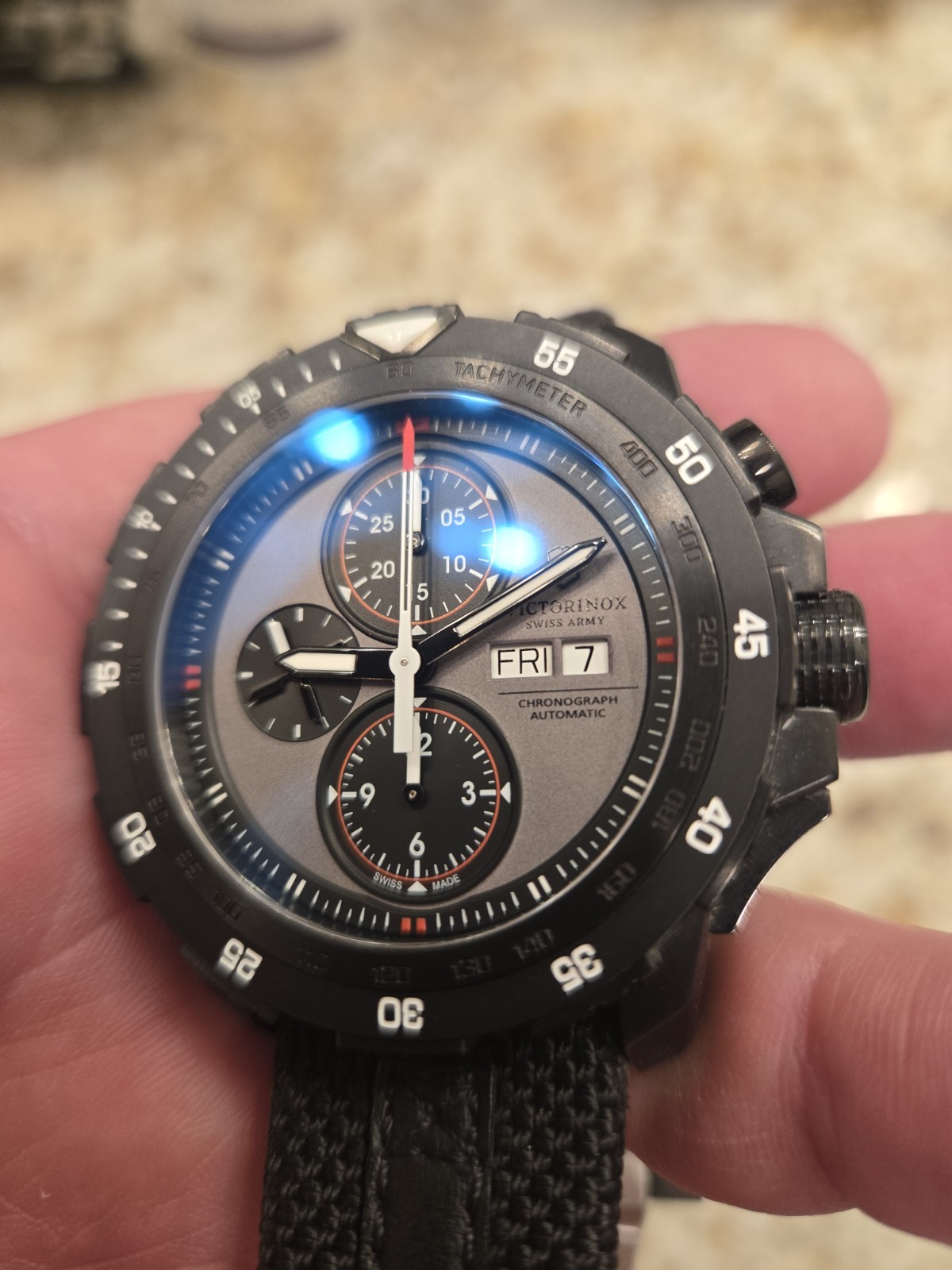 Victorinox Alpnach 44mm Mechanical Chronograph Men’s Watch Box Papers Manual