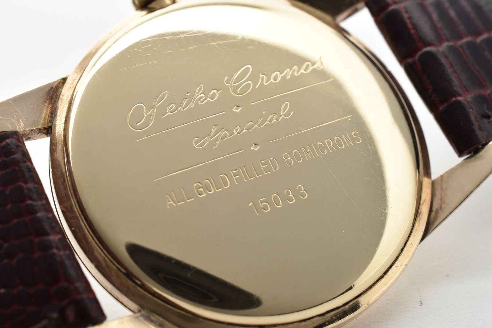 [Exc+5 New Belt] SEIKO Cronos Special 15033 Gold 36mm Men’s Manual Vintage Watch
