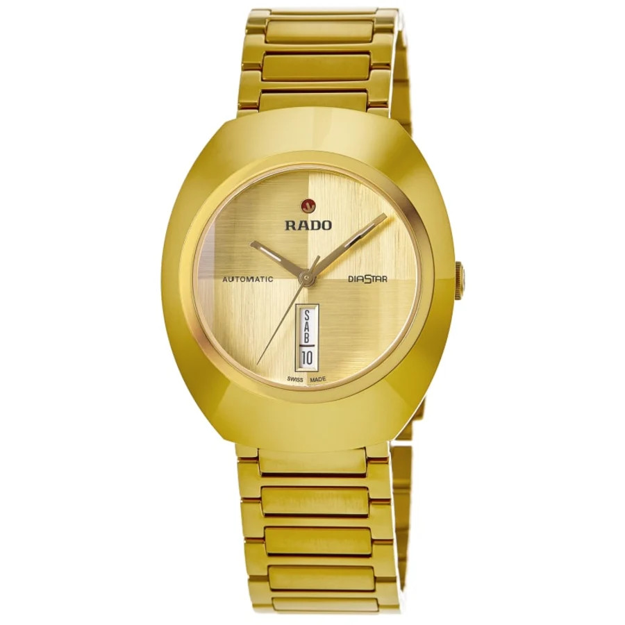 New Rado Original Automatic DiaStar Yellow Gold Tone Men’s Watch R12161253