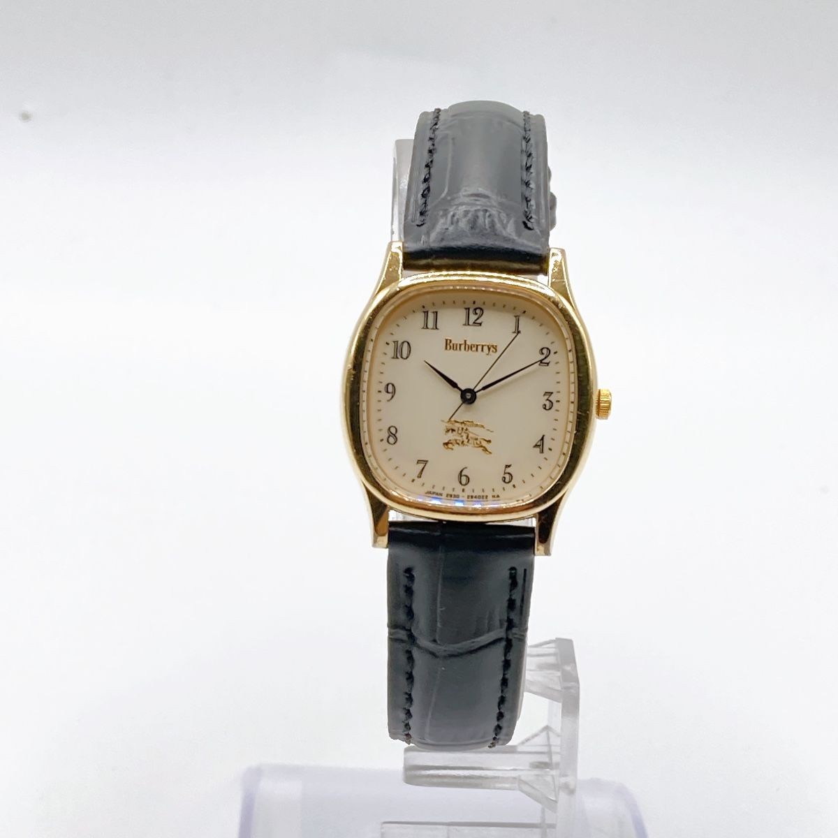 389 Burberry Ladies Watch Quartz New Battery Black Leather