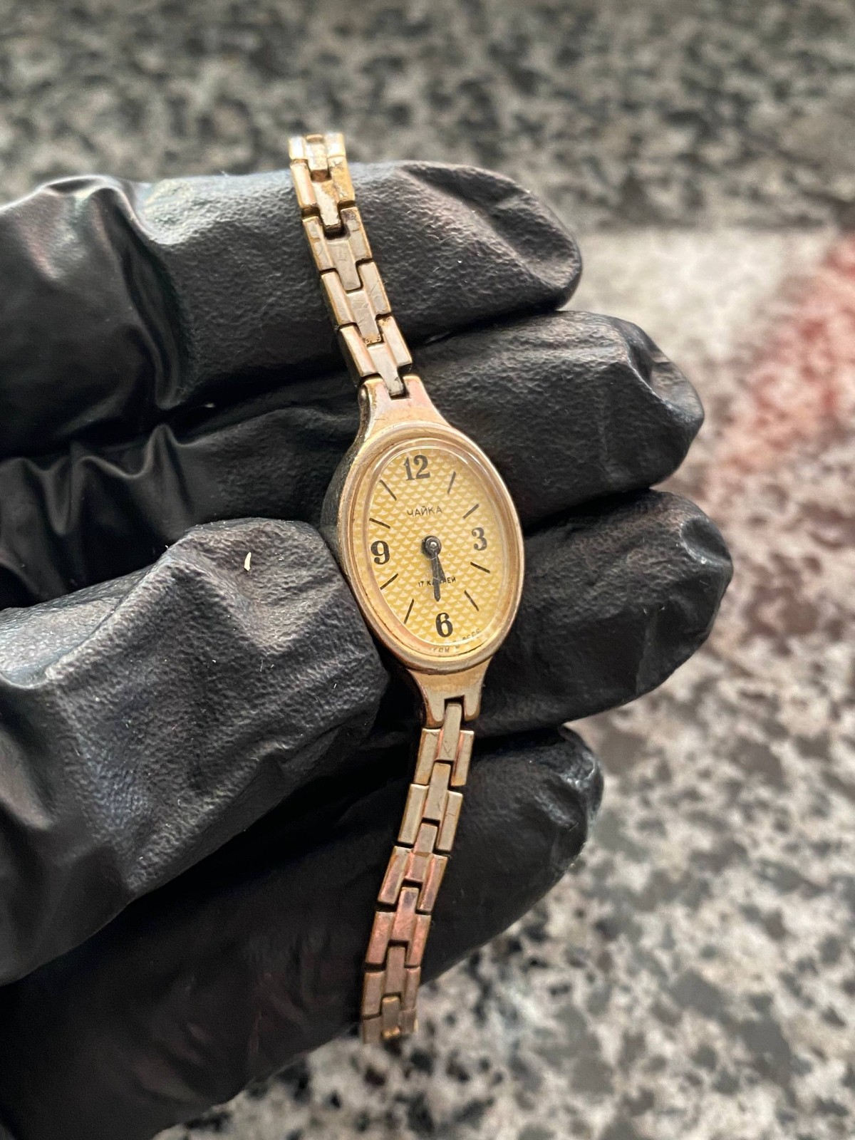 Vintage Chaika Watch Rare Women’s Soviet USSR mechanical Wristwach Gold Plated