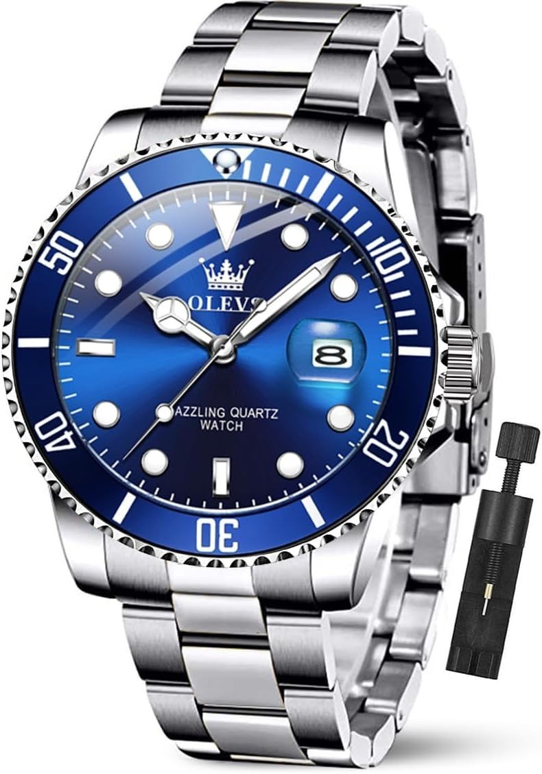 Elegant Big Face Analog Quartz Watch for Men – Scratch & Shock Resistant