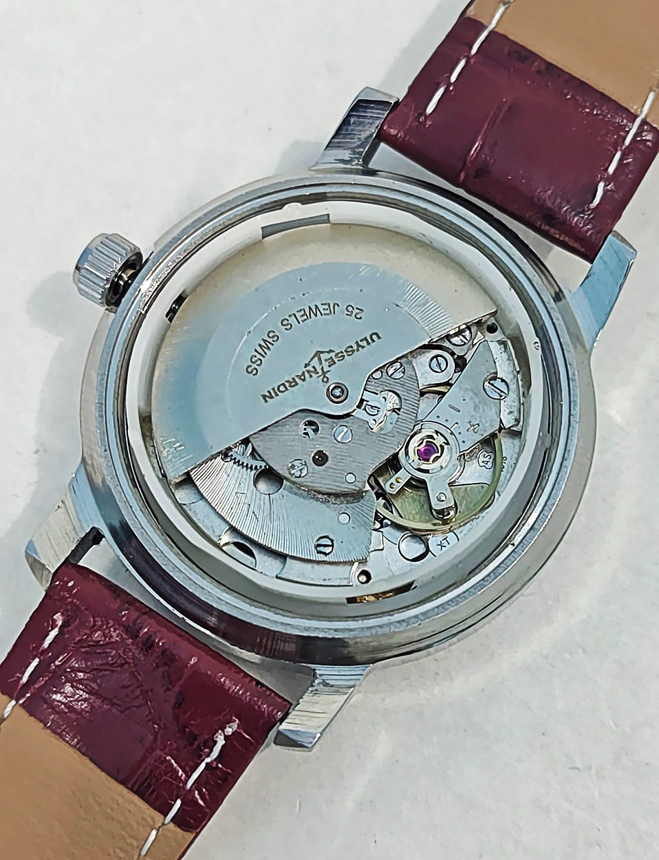 Swiss Made Vintage Ulysse Nardin Automatic 25-Jewels SS Date Men’s Wristwatch