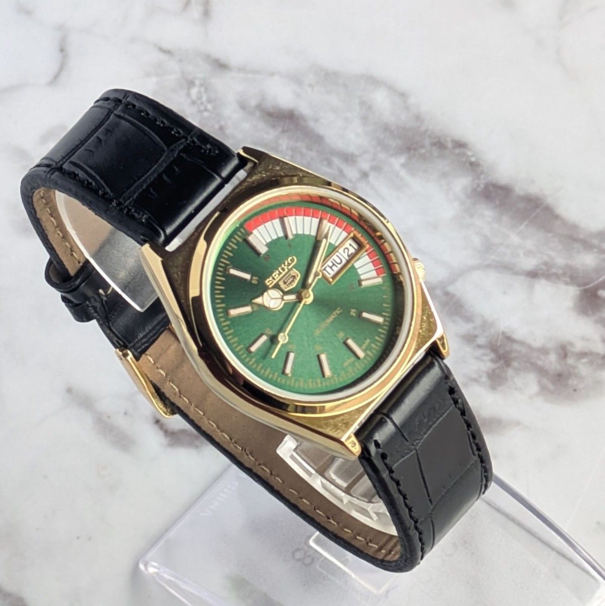 SEIKO 1980-1989 Men’s Automatic Date Gold Tone Men’s Wristwatch
