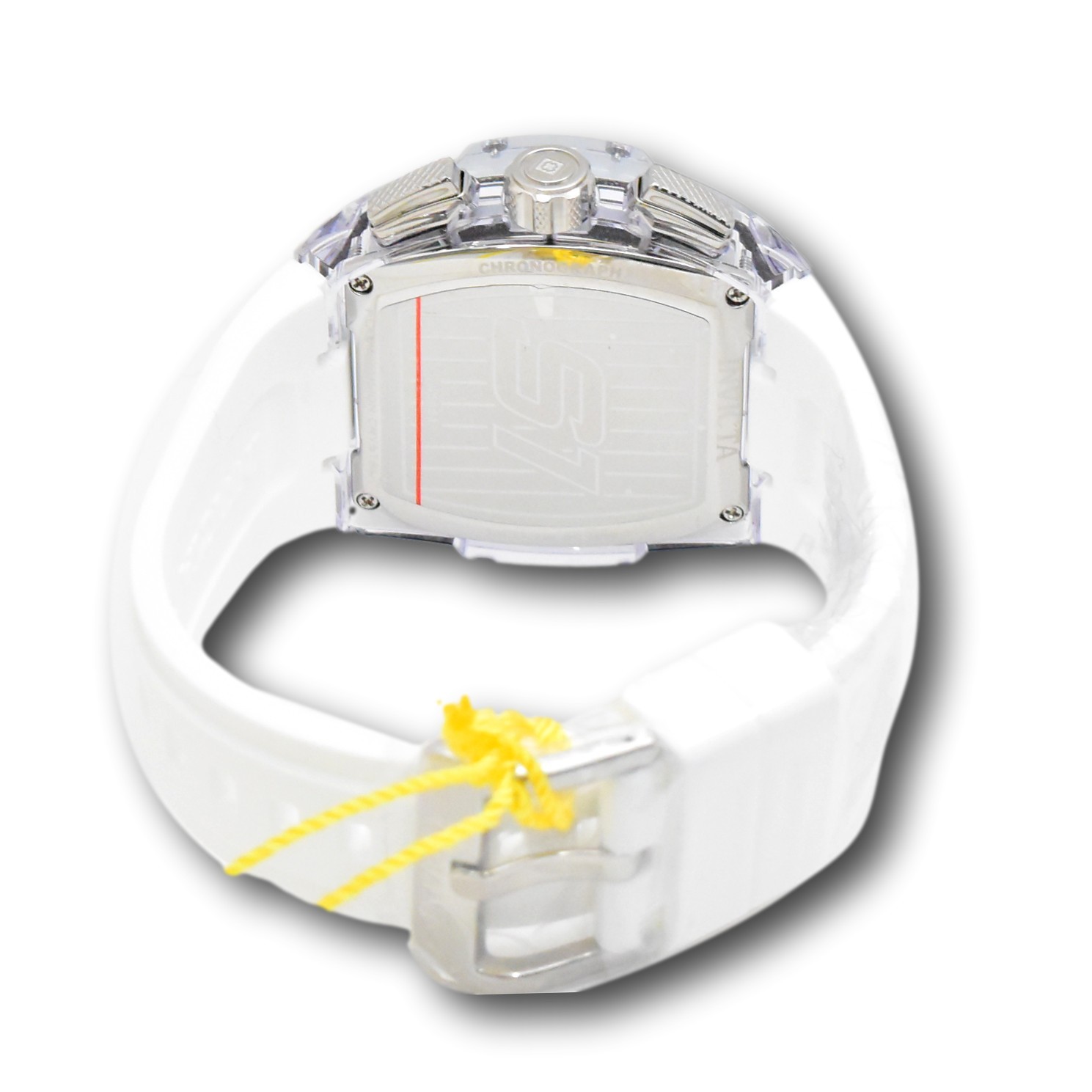 Invicta S1 Rally Crystal Chronograph Men’s 47mm Clear Case White Watch 45481