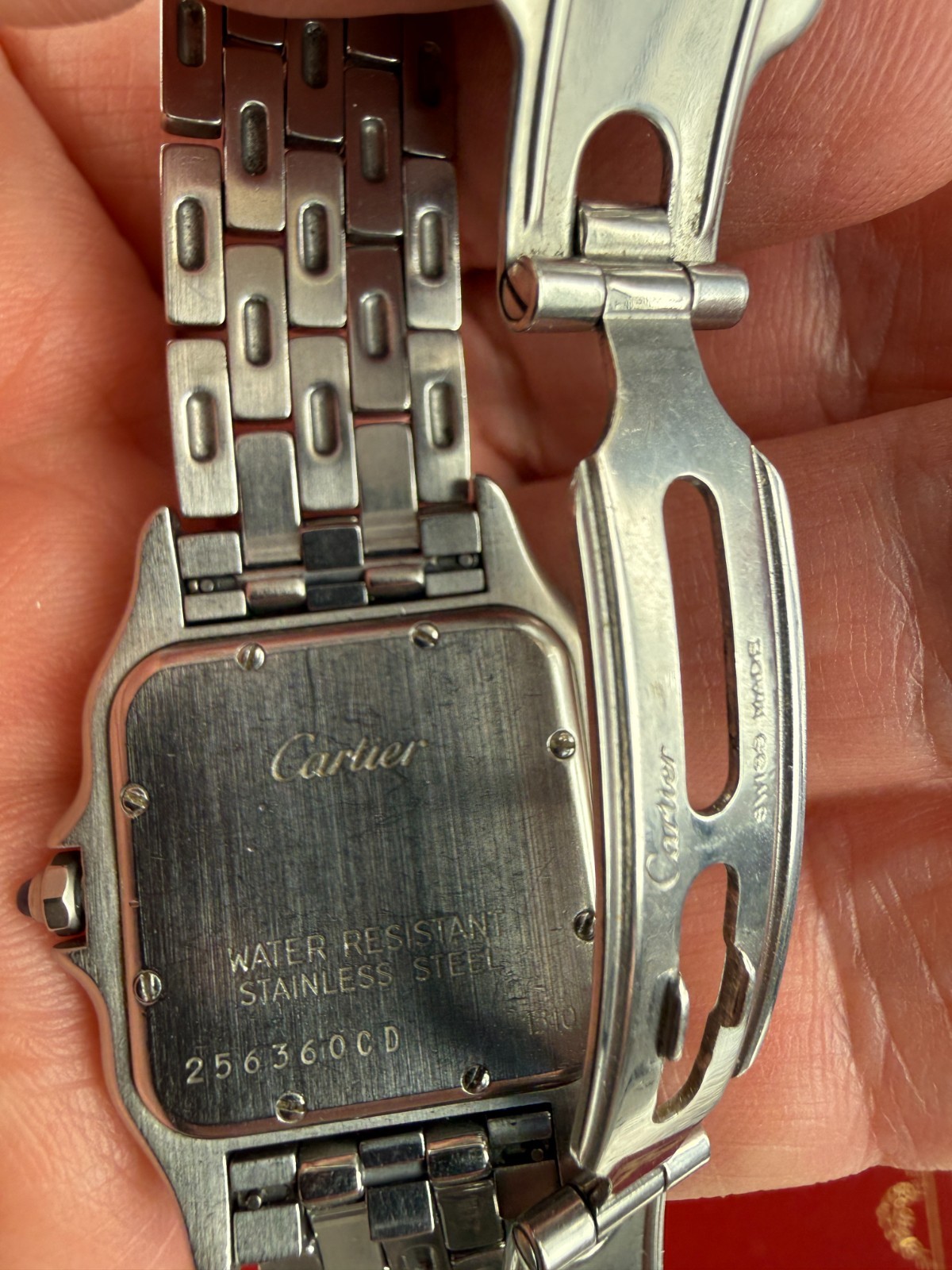 Cartier Panthere Medium Date Stainless Steel 1310 8 inch 20.32 wrist size