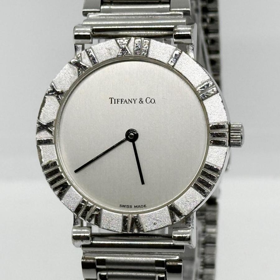 Tiffany & Co. Atlas M0640 Silver Dial Quartz Unisex Watch Vintage 1992