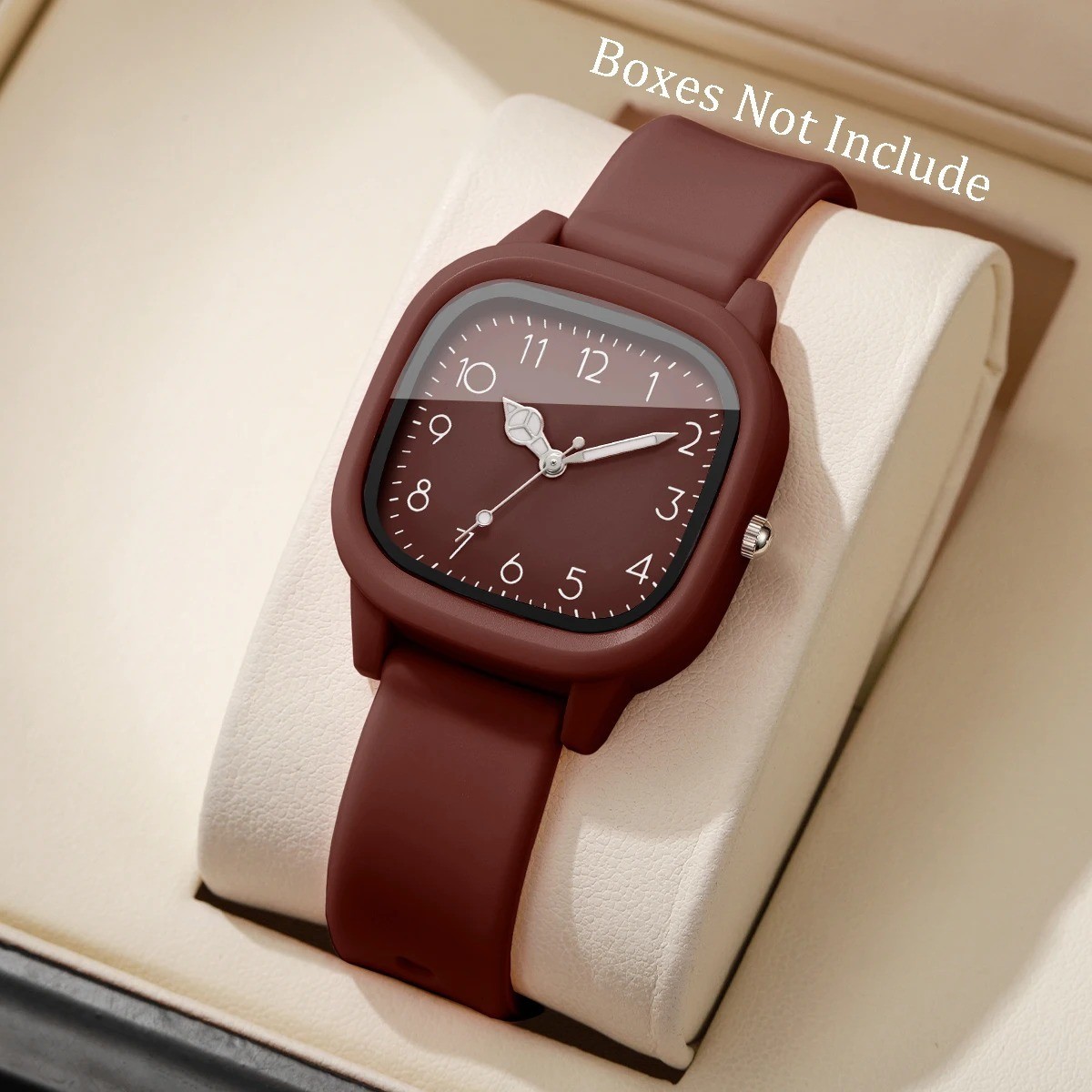 Stainless Steel Women Wristwatches Silicone Ladies Watches Quartz Watch Gif