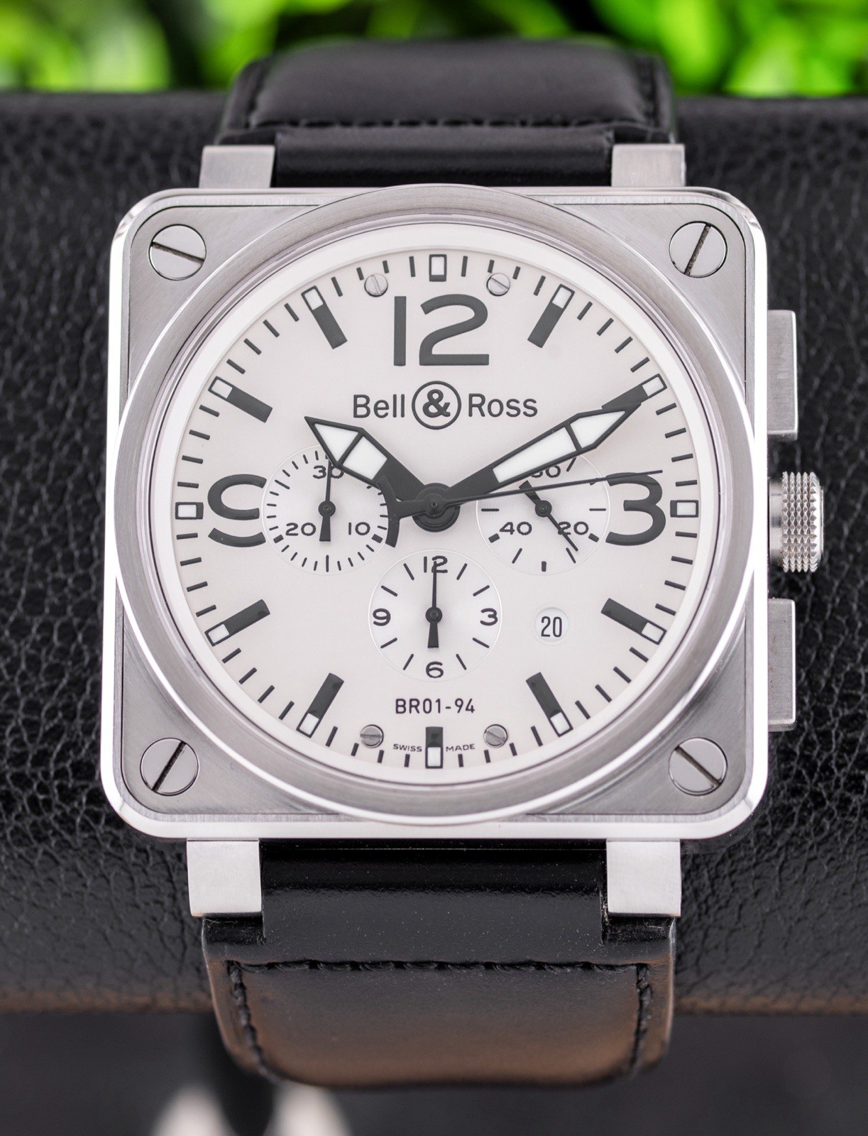 Bell & Ross BR01-94 Chronograph Silver Dial with Box & Papers!!