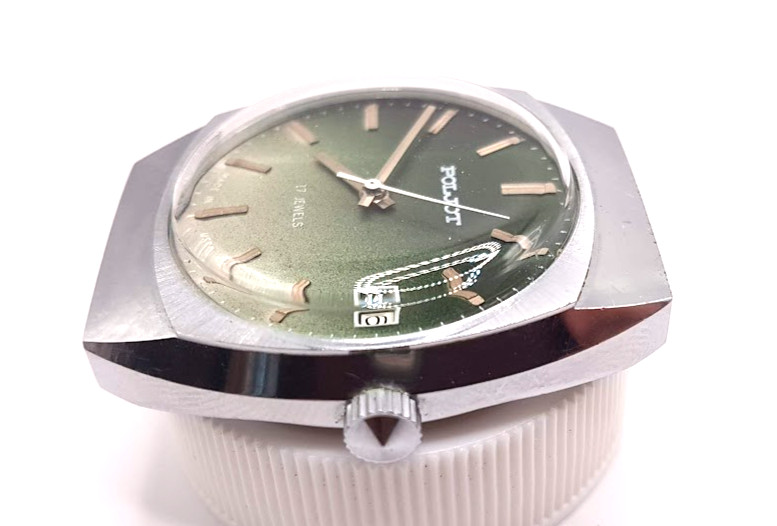 VINTAGE SOVIET RUSSIA USSR WRIST MENS WATCH POLJOT MECHANICS RARE WORKING