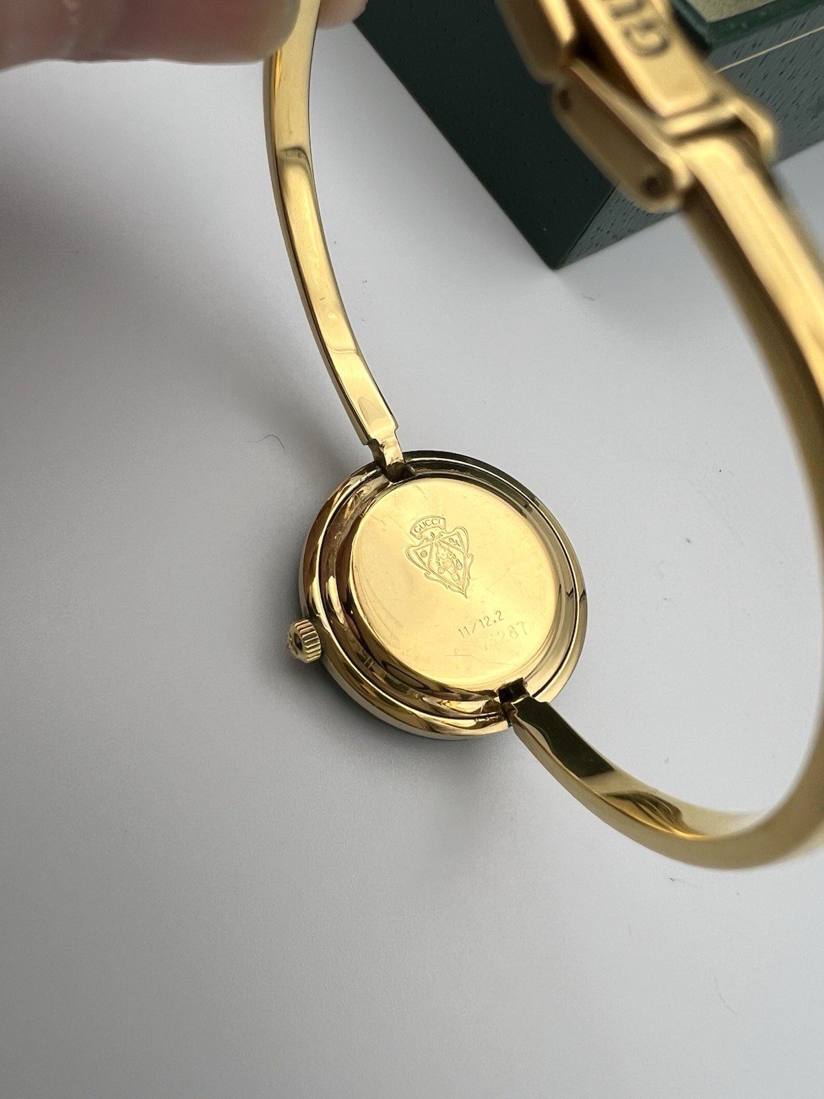 Gucci Change Bezel 11/12.2 Watch 12 Colors Box White Gold Vintage MINT
