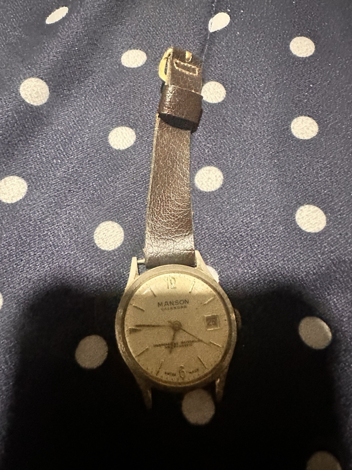 Manson Calendar Swiss Made Manual Wind Date Analog Watch (read description)