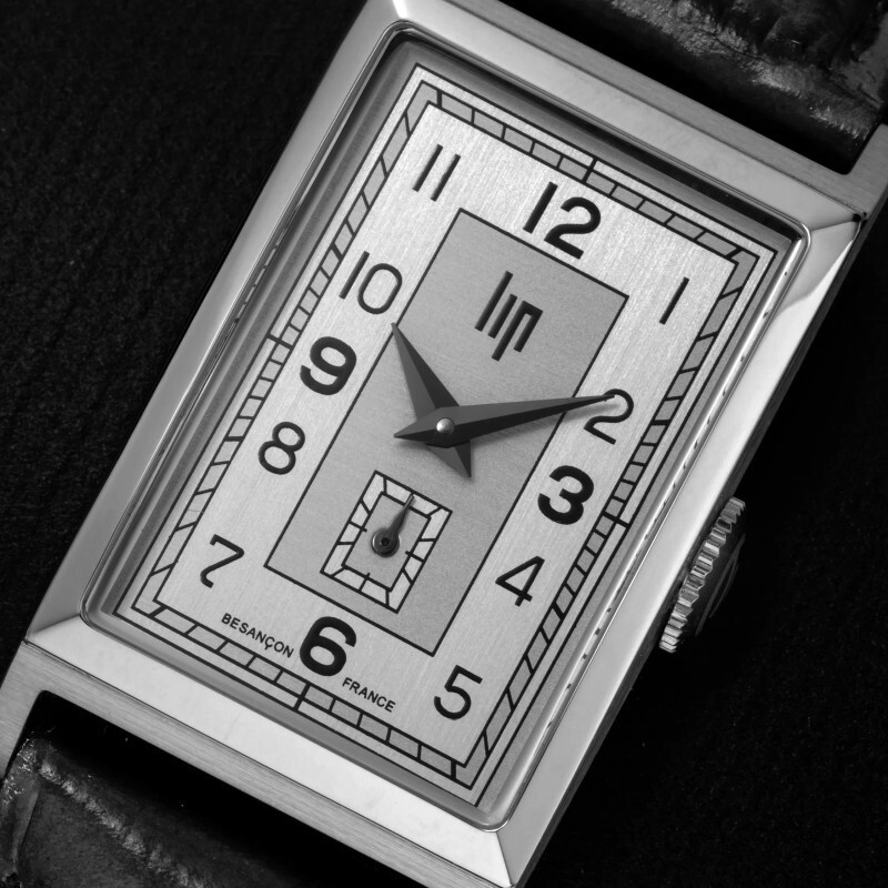 Lip Churchill T18 671000 Mens Gray Leather Strap Analog Dial Quartz Watch 38.5mm