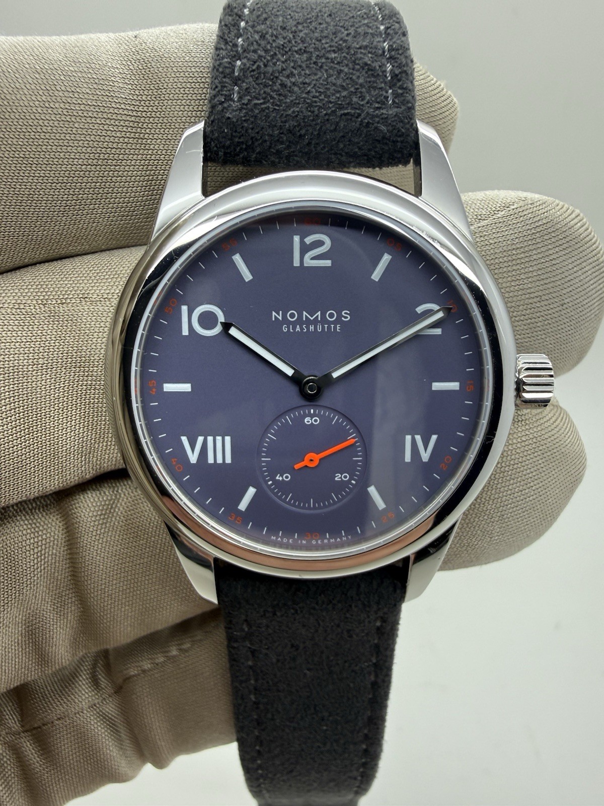 2025 Nomos Club Campus Blue Purple 36mm Stainless Steel Manual Watch 713 B+P