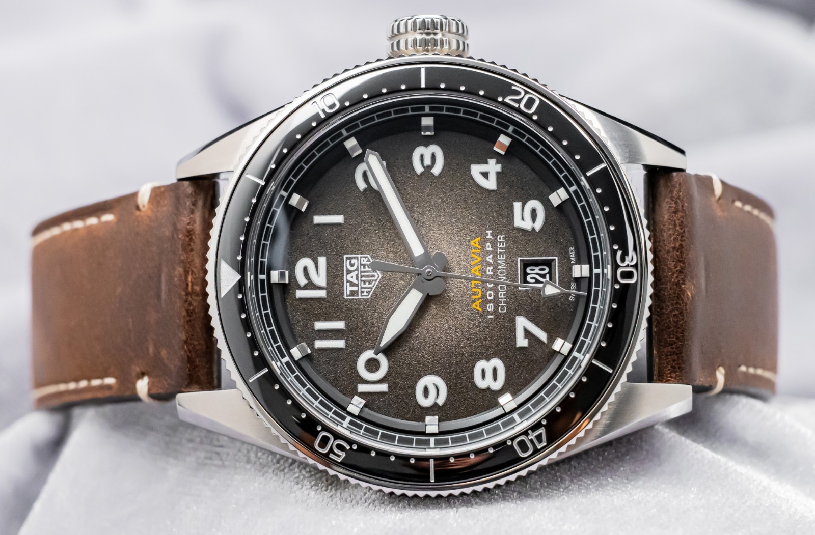 Tag Heuer Autavia Automatic 42mm Smokey Black Dial Papers Steel WBE5190.FC8268