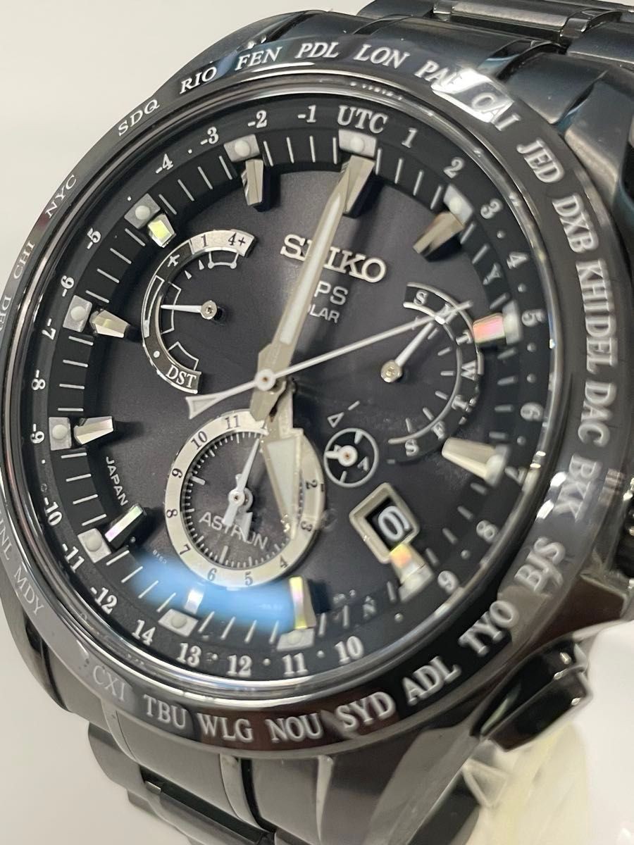 Seiko Astron SBXB049 GPS Solar Titanium Watch Used