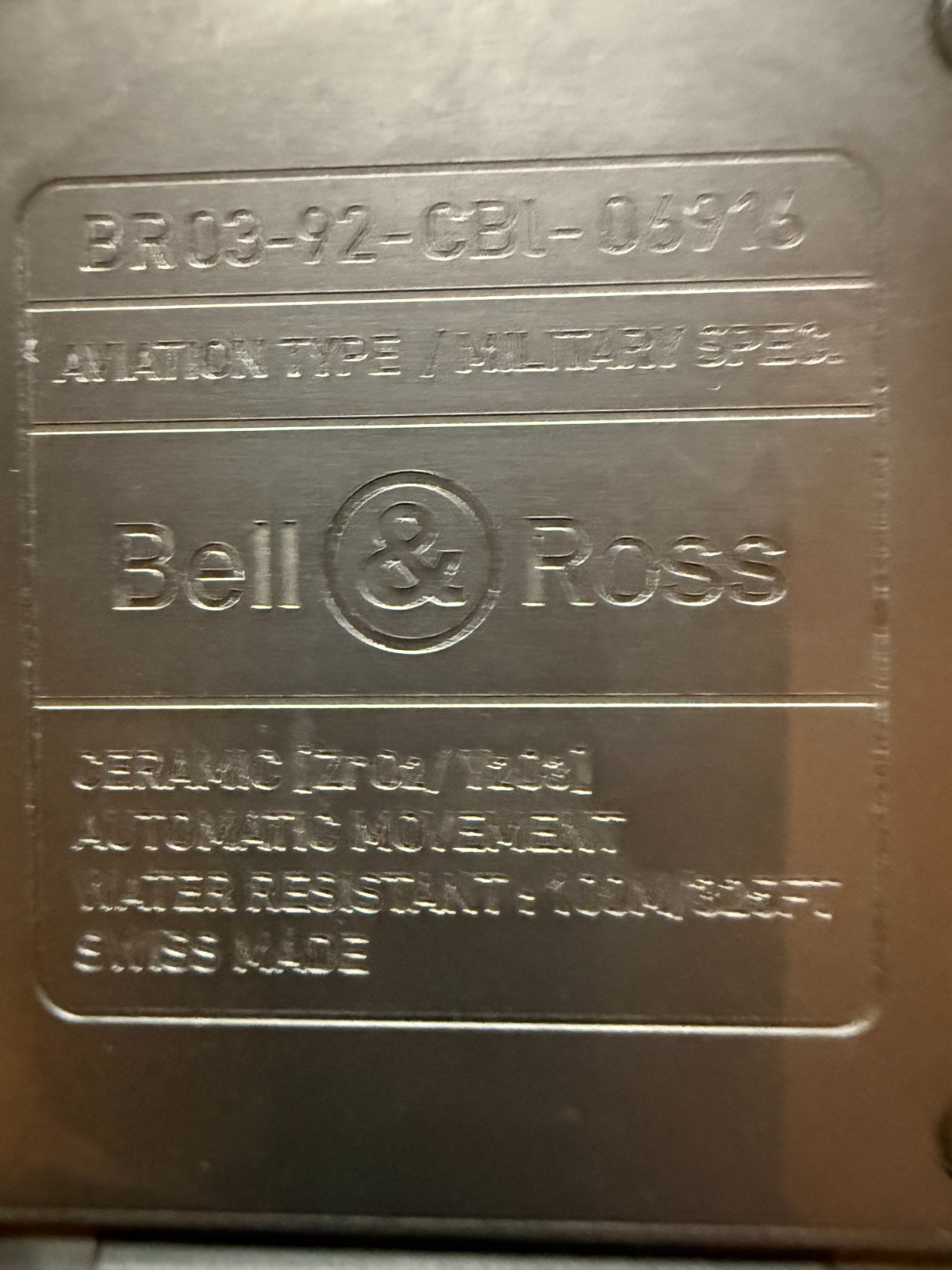 Bell & Ross BR 03-92-Mil-Ce 42mm, Military Type Ceramic case, Green Dial