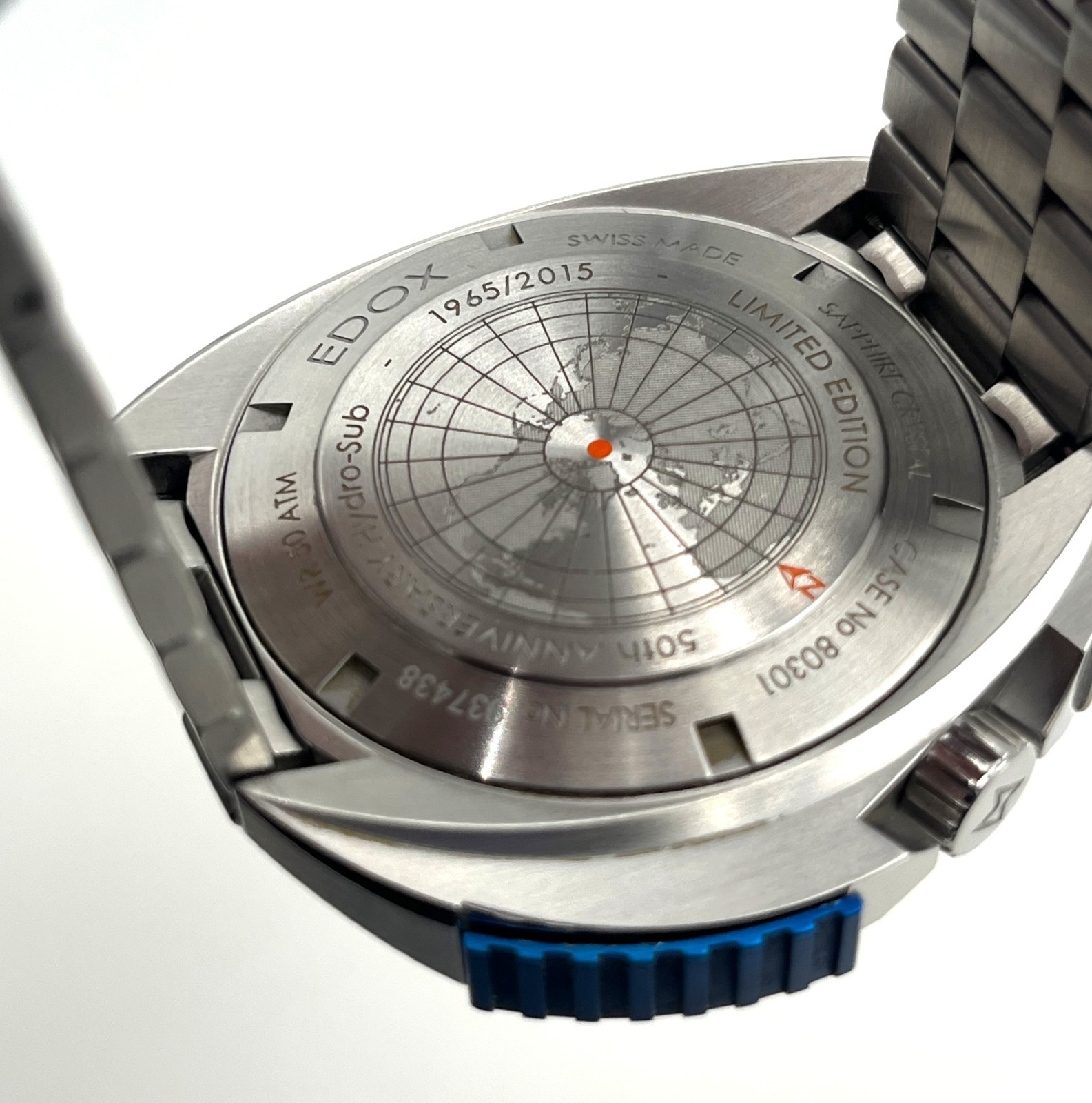 Edox Hydro-Sub North Pole LE 332/515 Automatic 46mm Full Set + Rubber Strap
