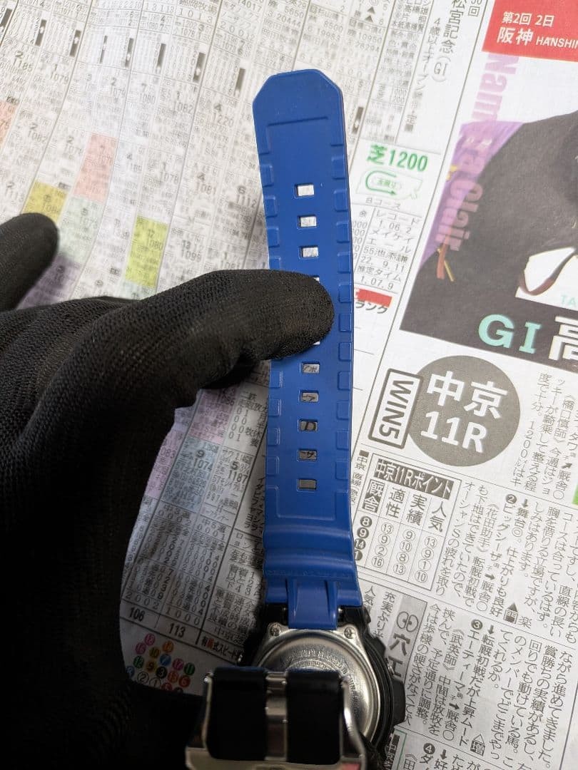 CASIO G-SHOCK AWG-M100 Analog Digital Watch Black Blue Red