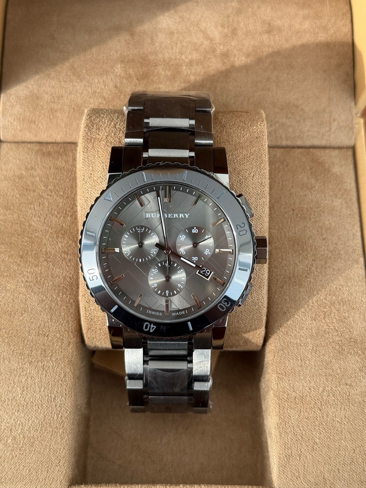Burberry The City BU9381 Chronograph Stainless Steel Men’s Watch Swiss Made