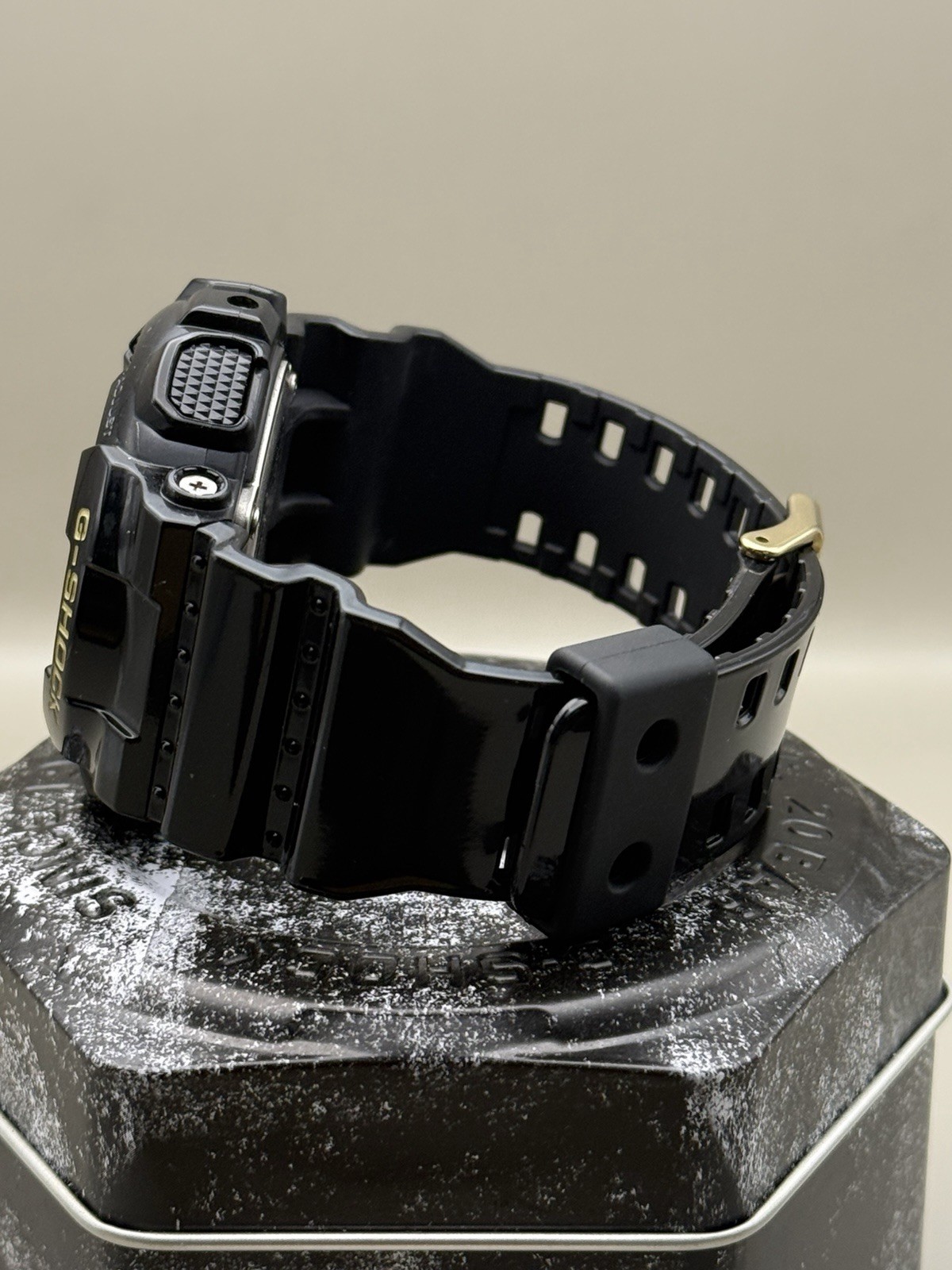 Casio GA-110GB 5146 Men’s G-Shock Analog & Digital Gloss Black Gold Dial Watch