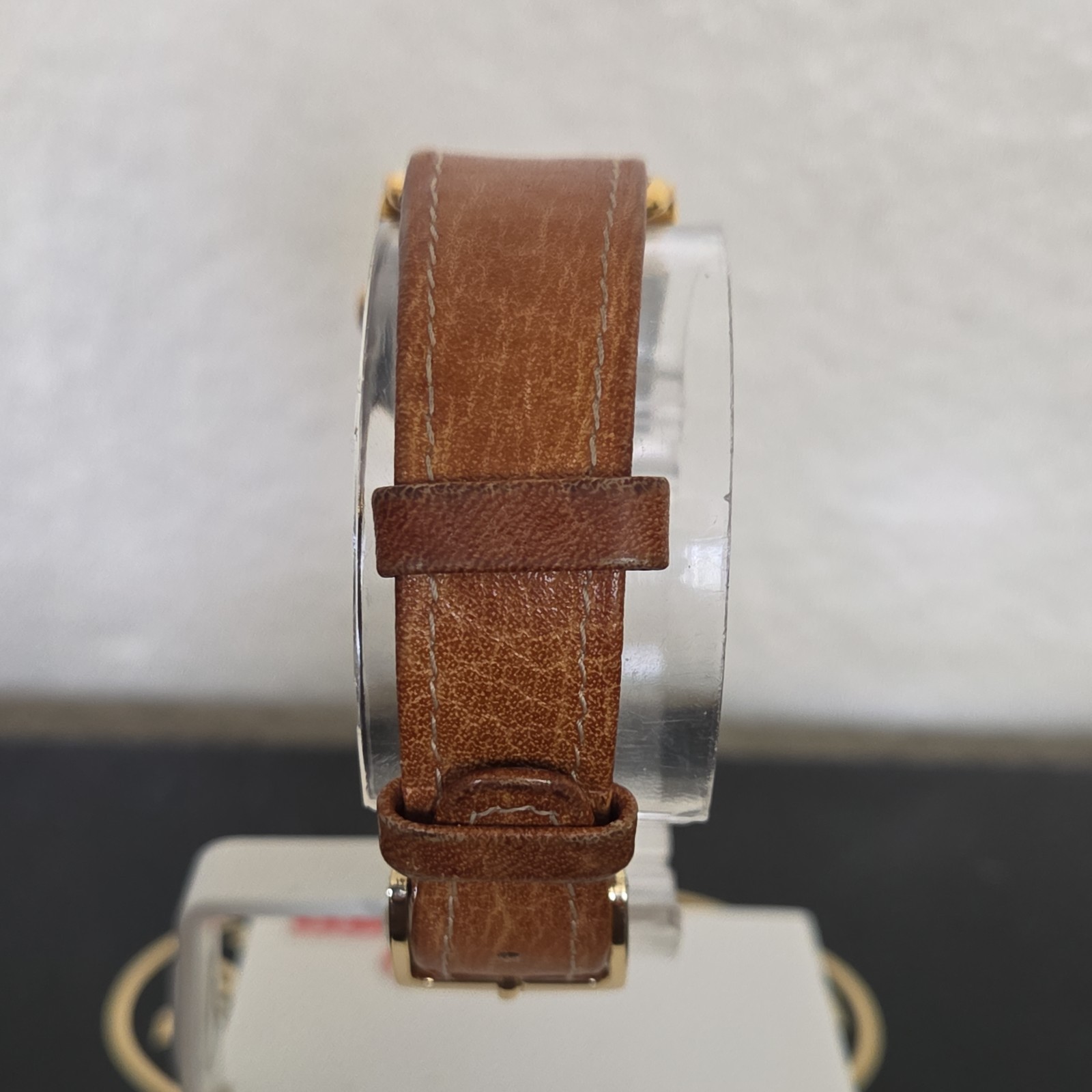 Hamilton Wilshire Registered WatchMens Watch 22mm Gold Tone Leather New Battery