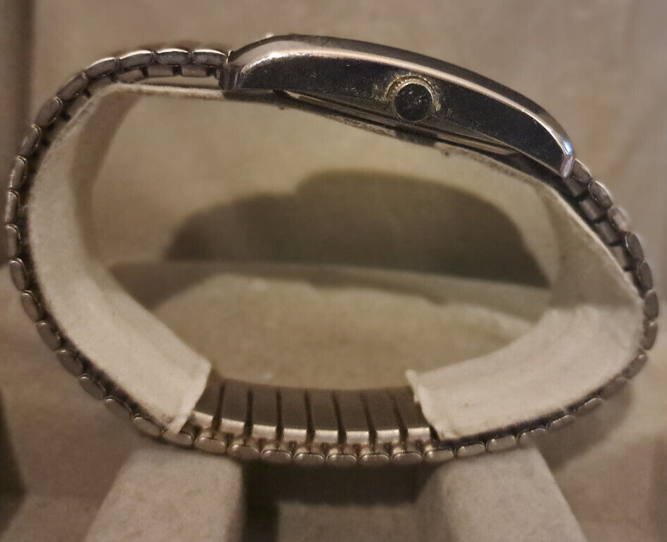 Mens Identity London Silver Tone Diamond Quartz Watch