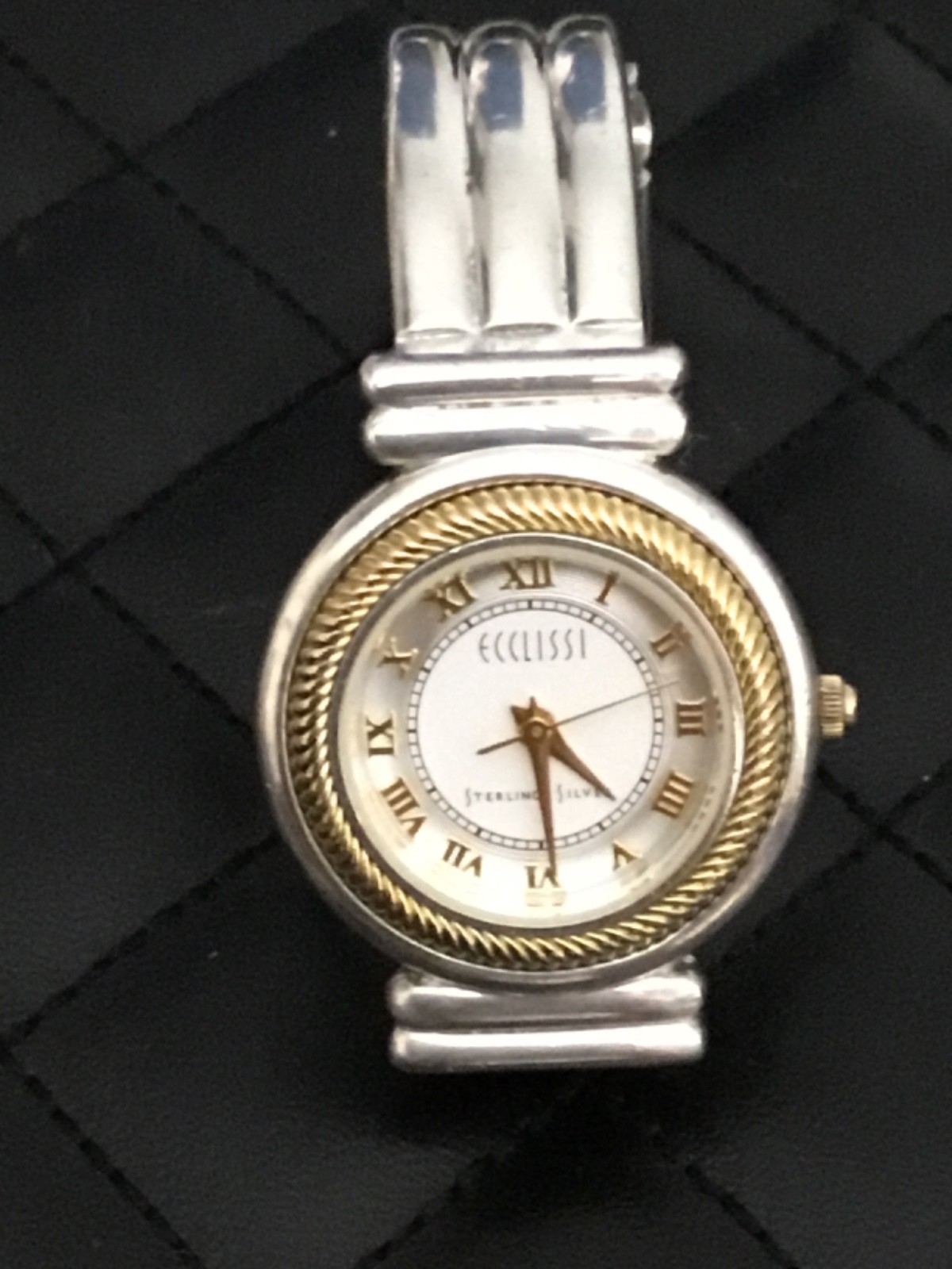 925 Sterling Silver Vintage Ecclissi model:3010 new battary works 55.8grams